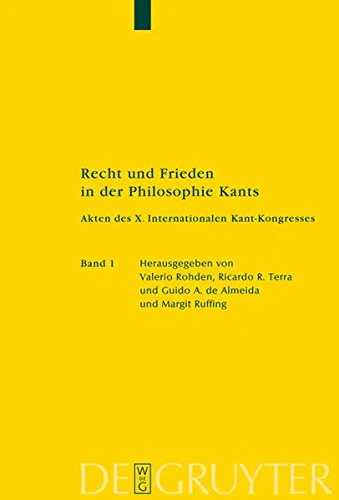 Recht und Frieden in der Philosophie Kants: Akten des X. Internationalen Kant-Kongresses
