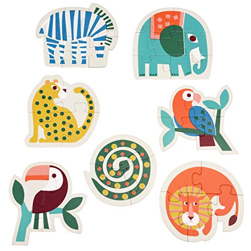 Set of 7 puzzles - Wild Wonders