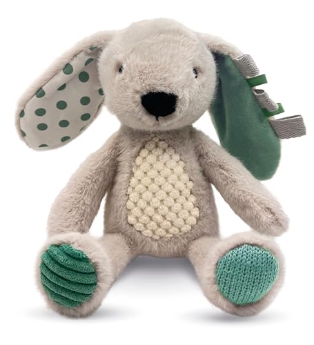 Sensory Snuggables Small Grey Bunny [Rag Book] [2025] Make Believe Ideas