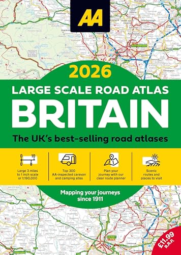 LARGE SCALE ATLAS BRITAIN 2025 [Staple Bound] [2024] AA Media Limited
