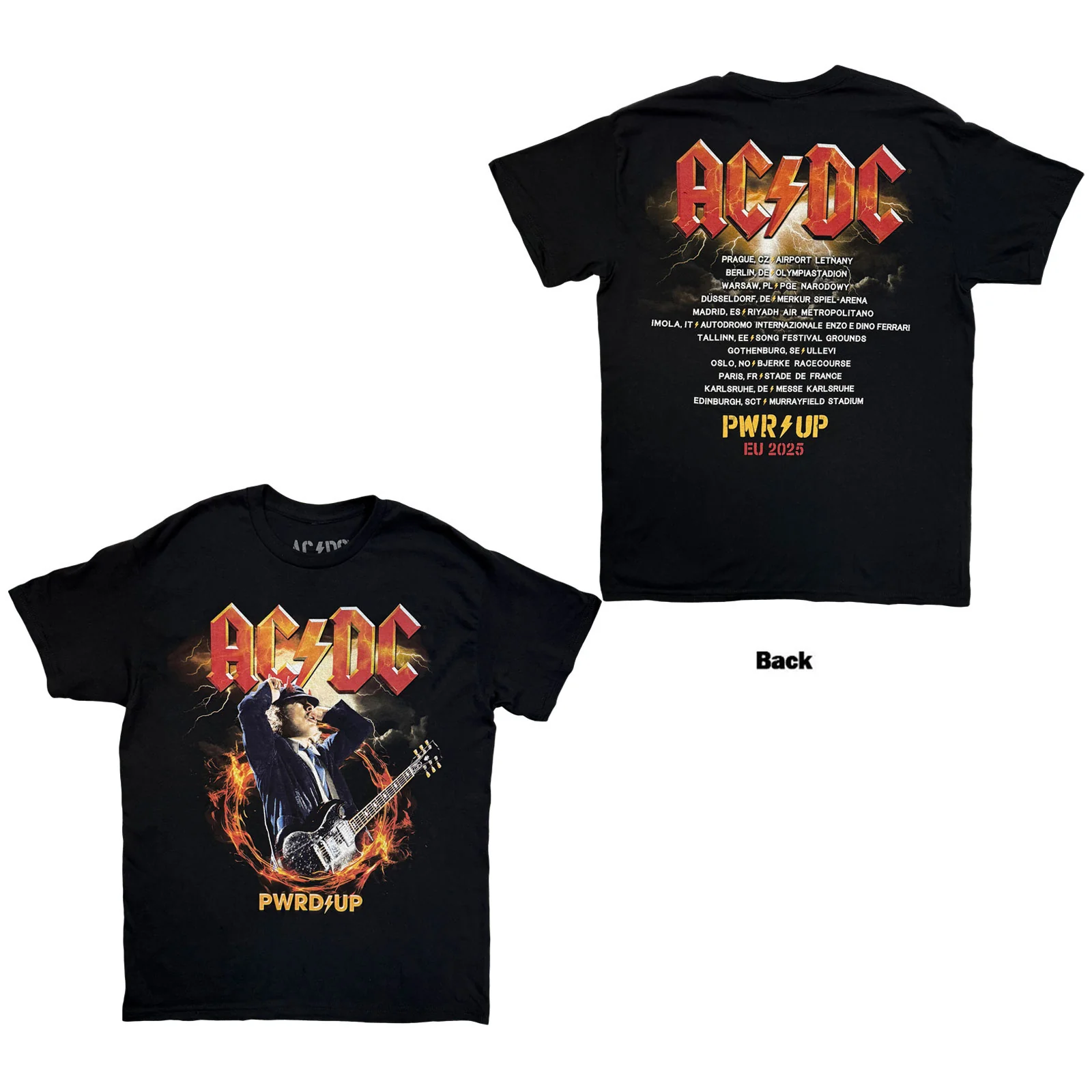 AC/DC Unisex T-Shirt: Angus Horns EU Tour '25