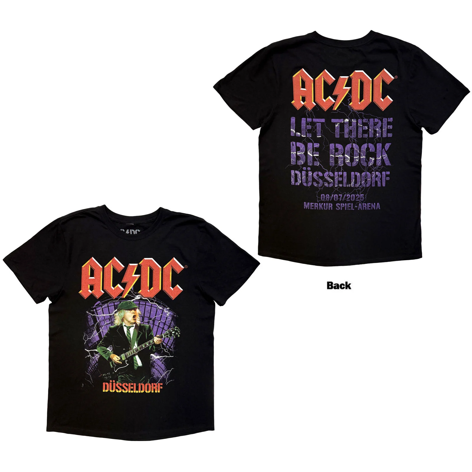 AC/DC Unisex T-Shirt: Let There Be Rock Dusseldorf EU Tour '25