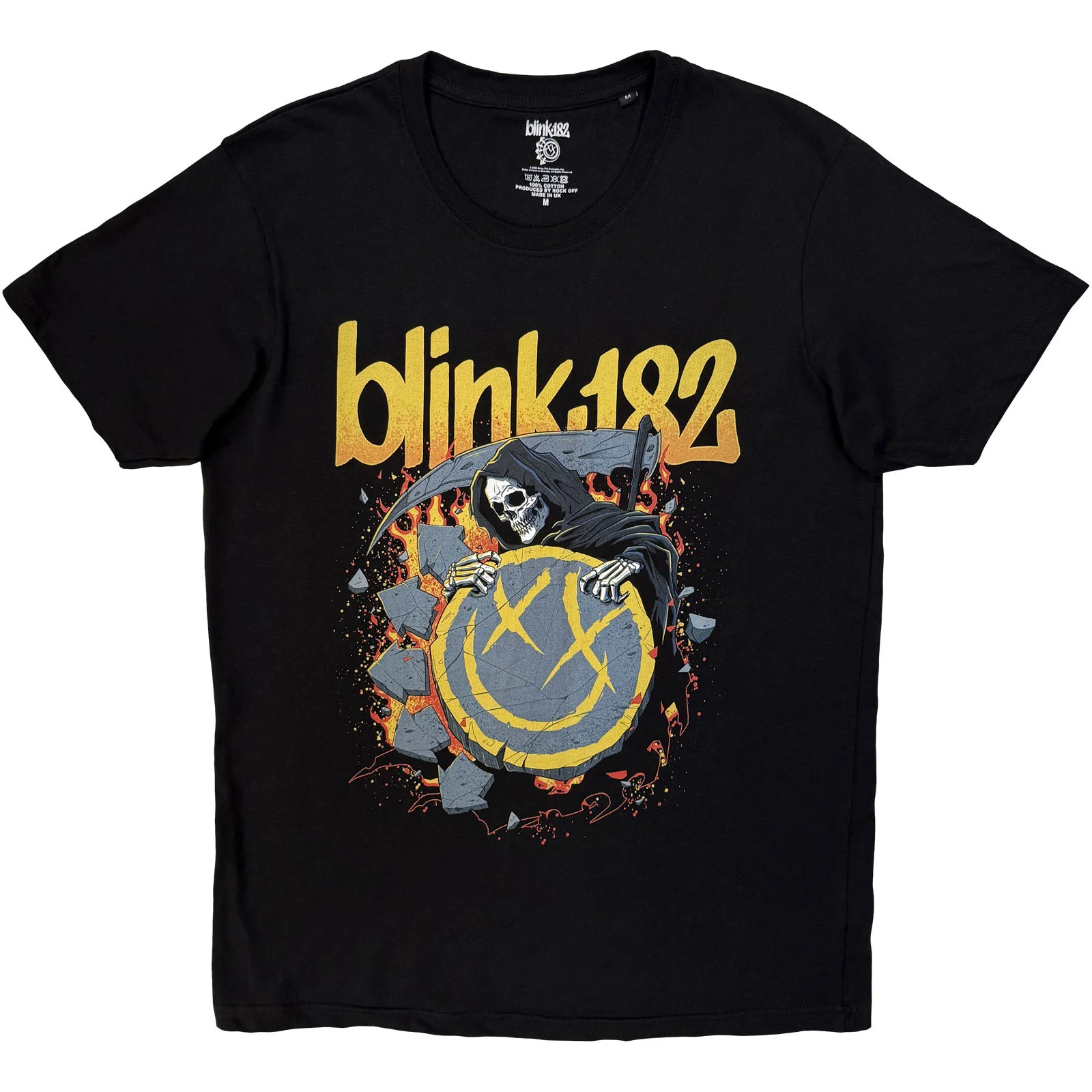 Blink-182 Unisex T-Shirt: Reaper Smiley