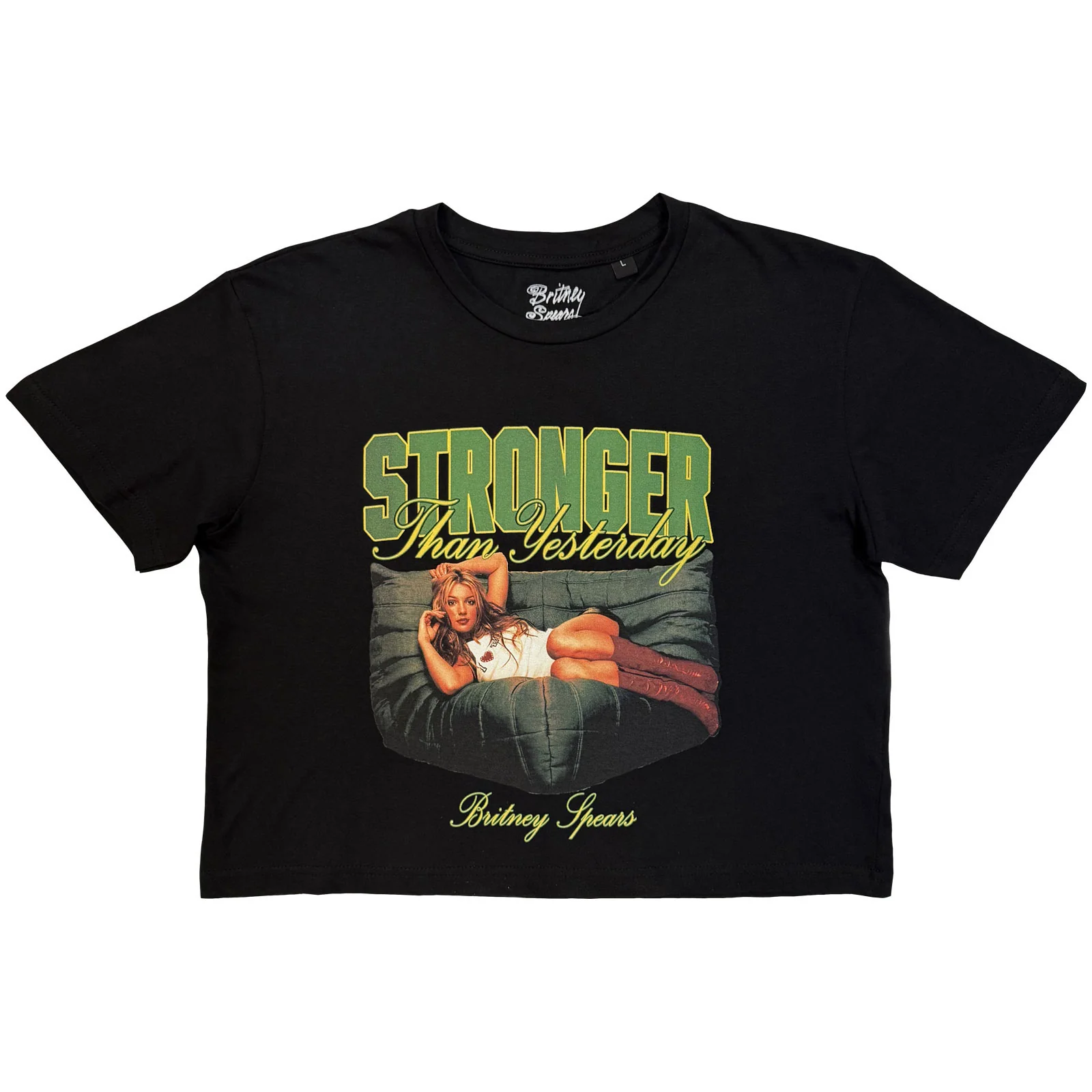 Britney Spears Ladies Crop Top: Stronger Than Yesterday