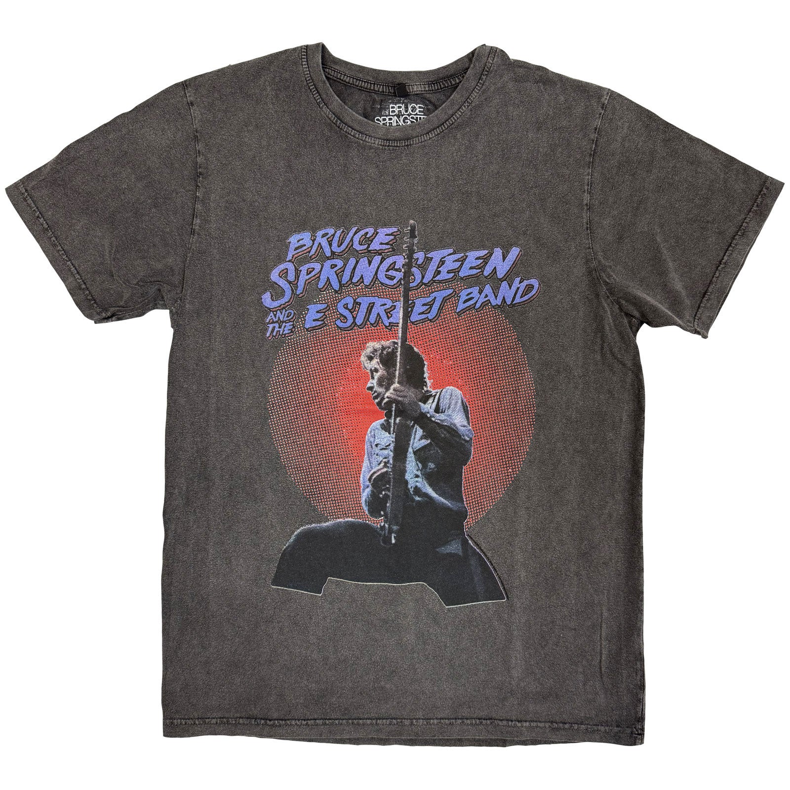 Bruce Springsteen Unisex Stone Wash T-Shirt: Live Photo