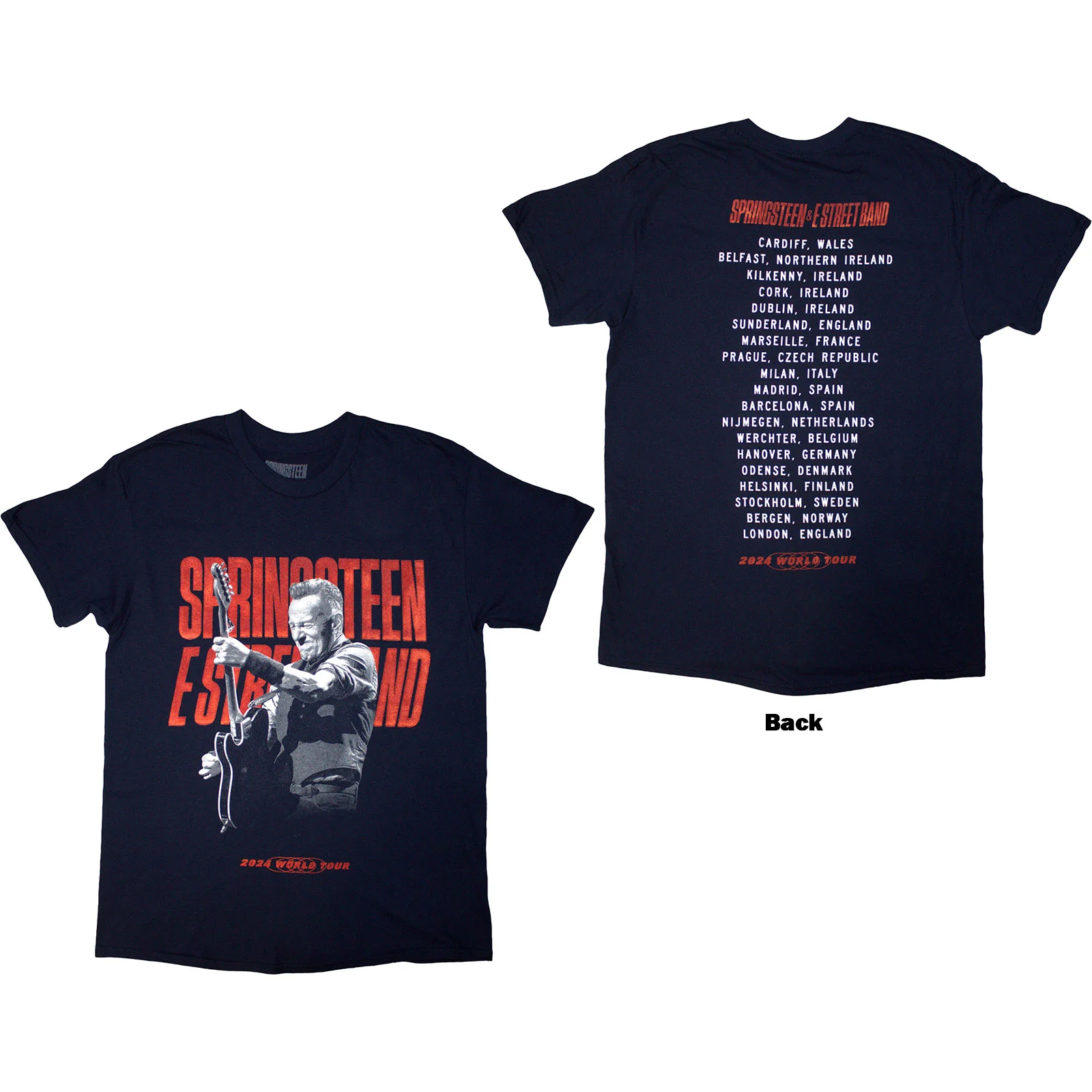 Bruce Springsteen Unisex T-Shirt: Tour '24 Guitar Photo