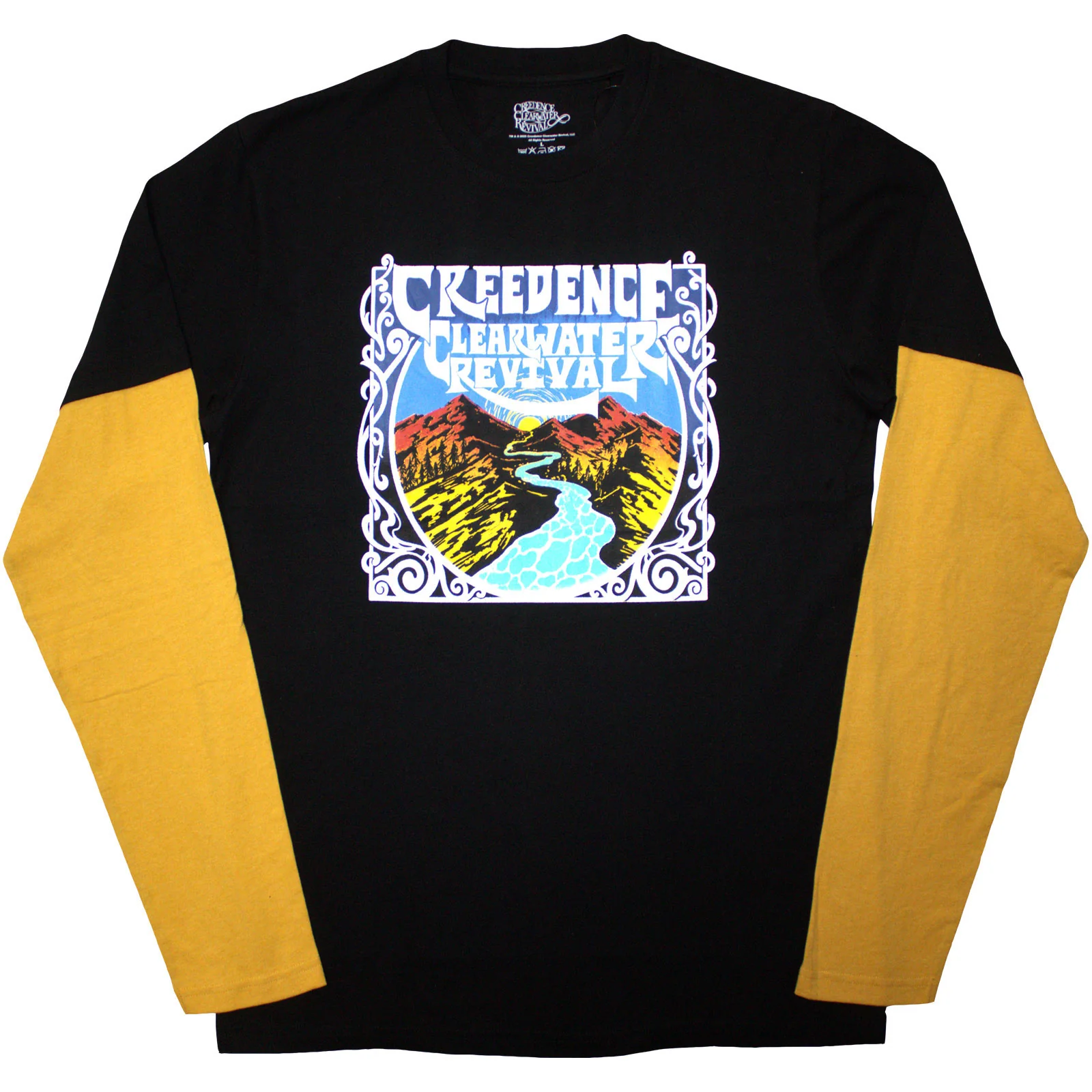 Creedence Clearwater Revival Unisex Layered Long Sleeve T-Shirt: River