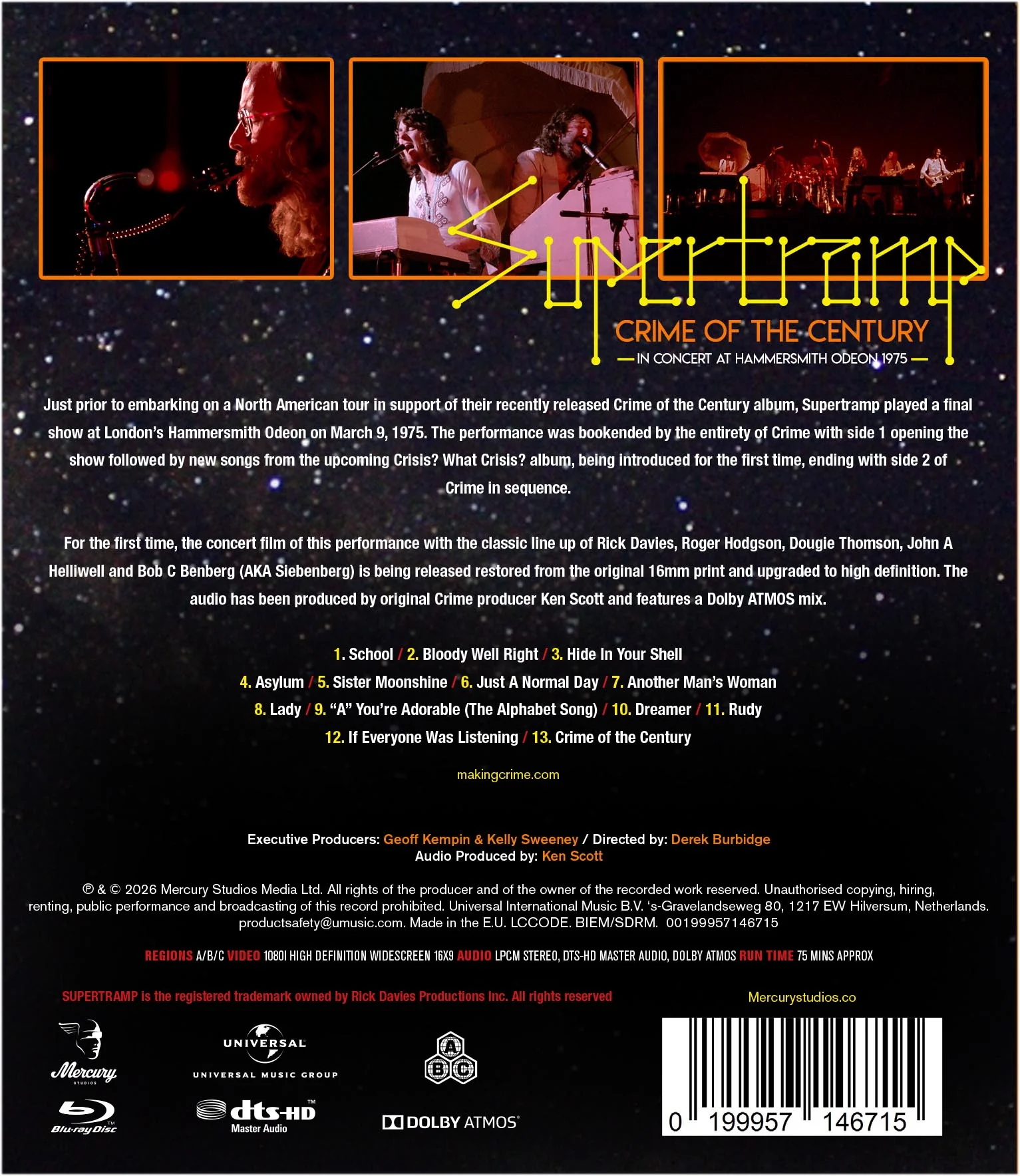 Crime of the Century' in Concert at the Hammersmith Odeon 1975 [Blu-ray] - Image 2