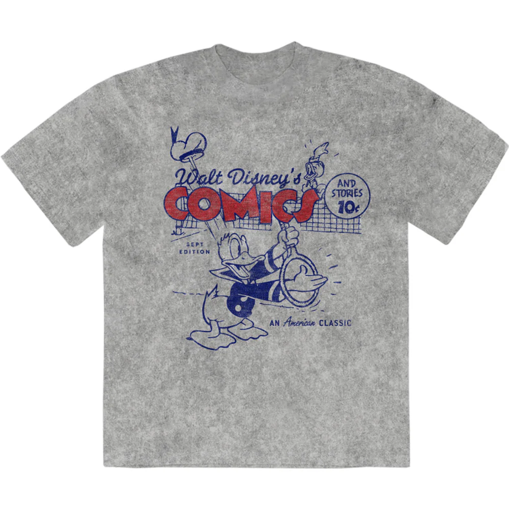 Disney Unisex Stone Wash T-Shirt: Donald An American Classic