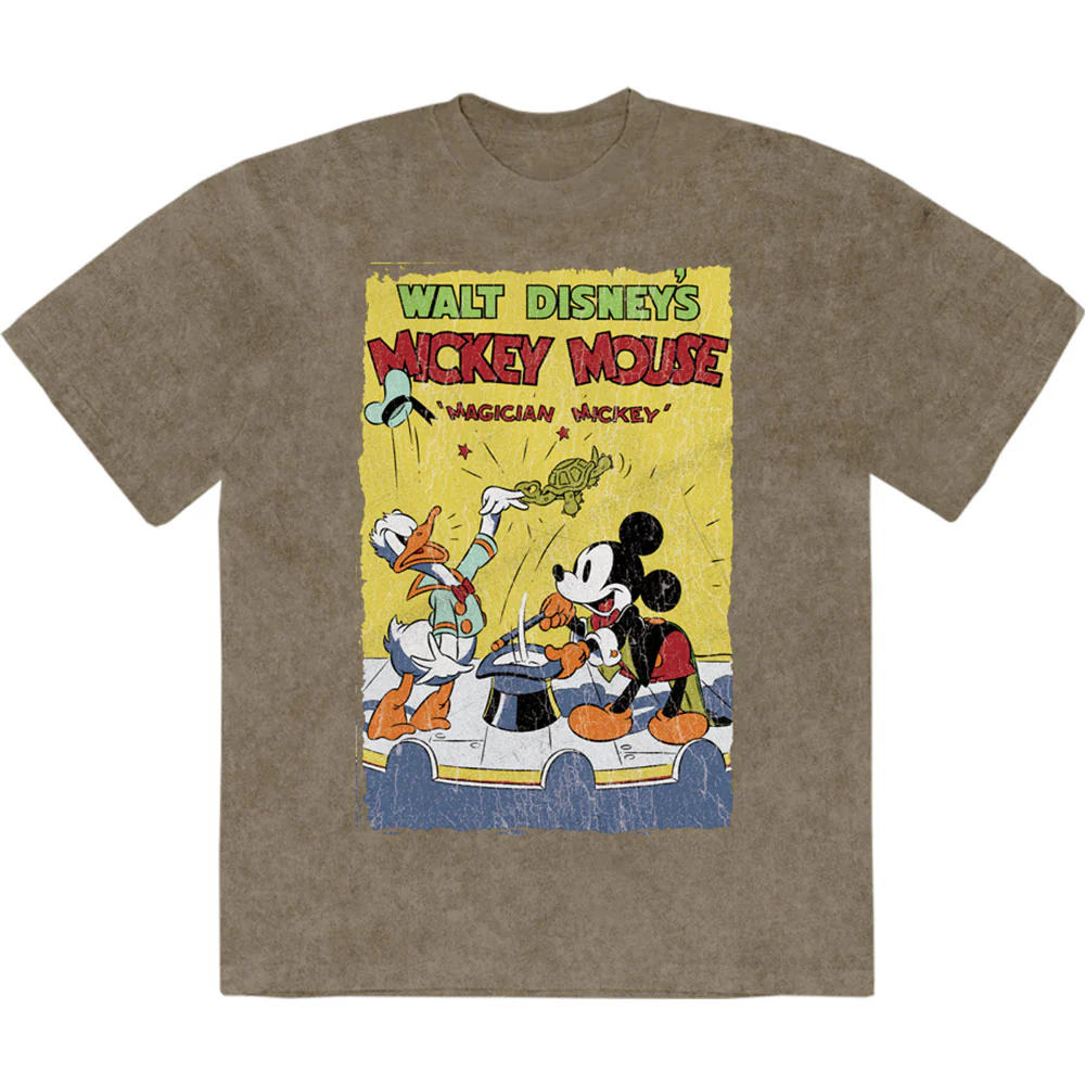 Disney Unisex Stone Wash T-Shirt: Mickey Magician