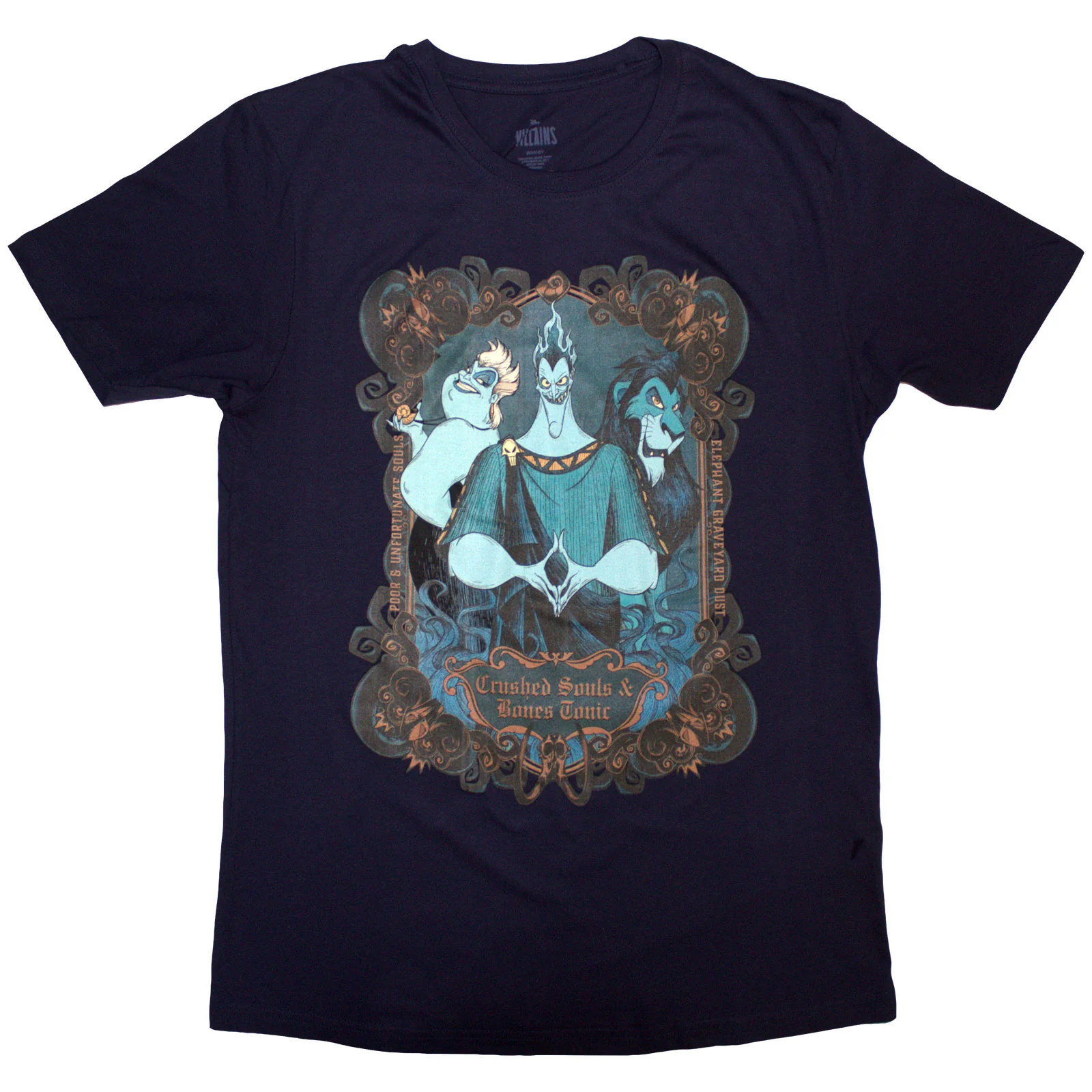 Disney Unisex T-Shirt: Disney Villains Crushed Souls