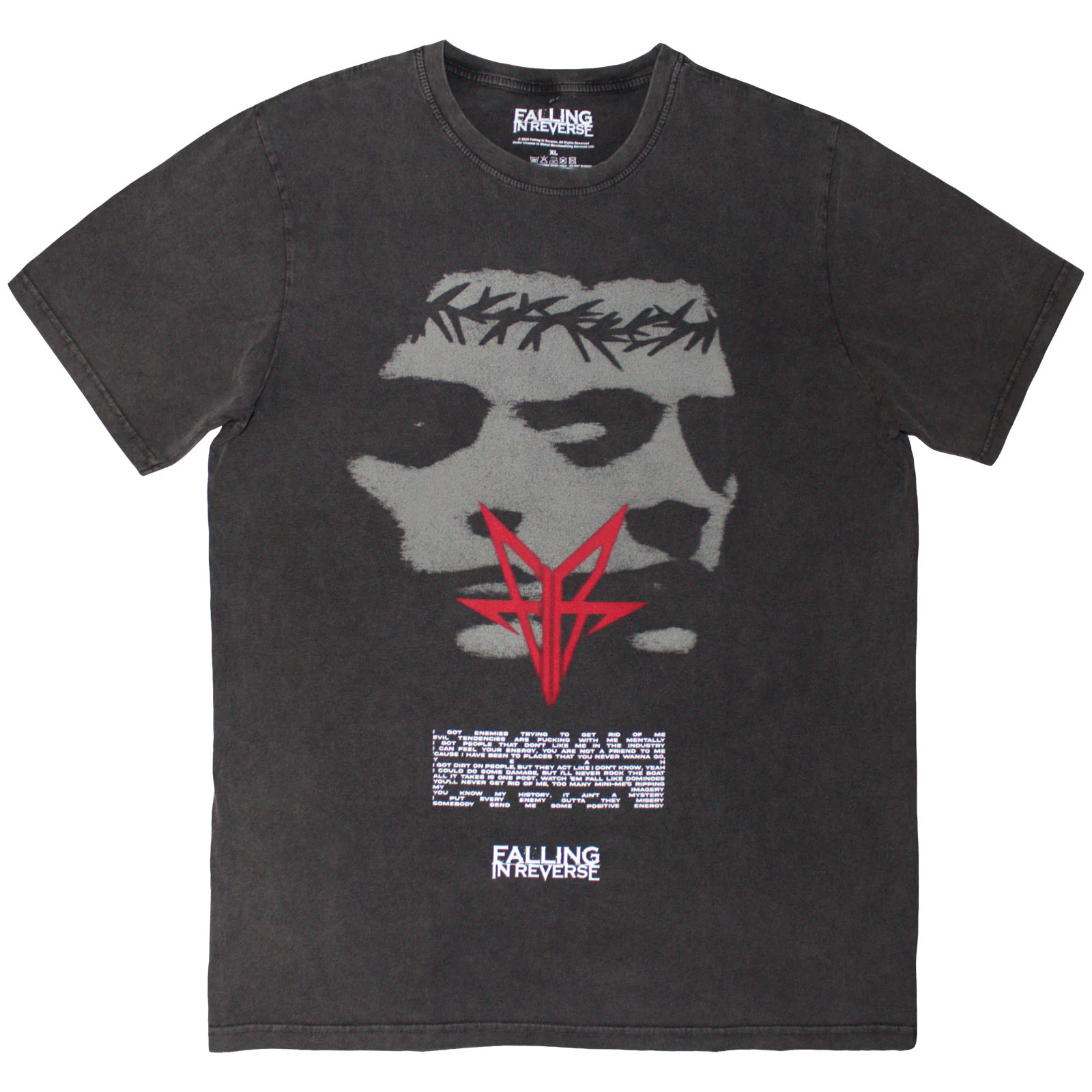 Falling In Reverse Unisex Stone Wash T-Shirt: Blur