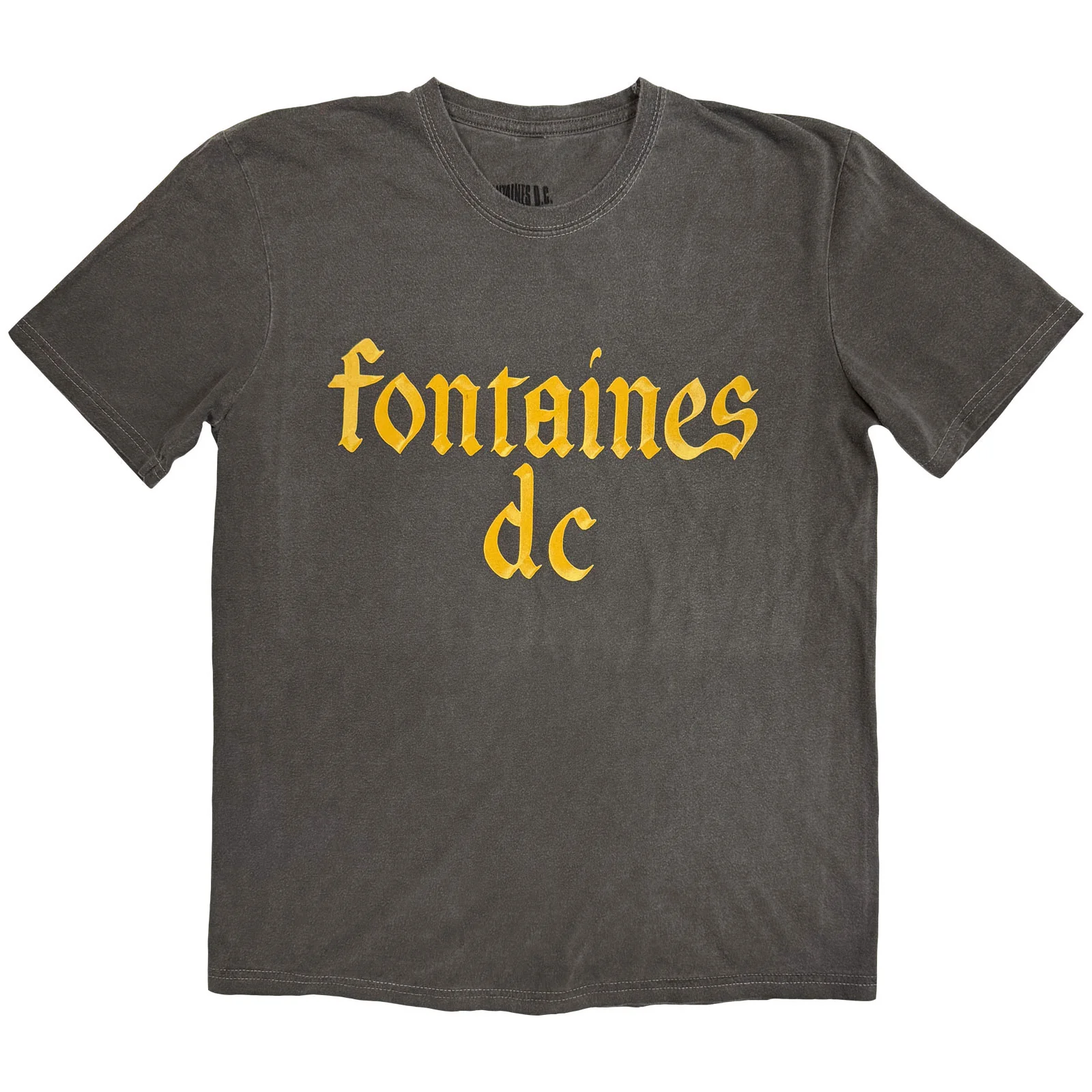 Fontaines D.C. Unisex Stone Wash T-Shirt: Gothic Logo