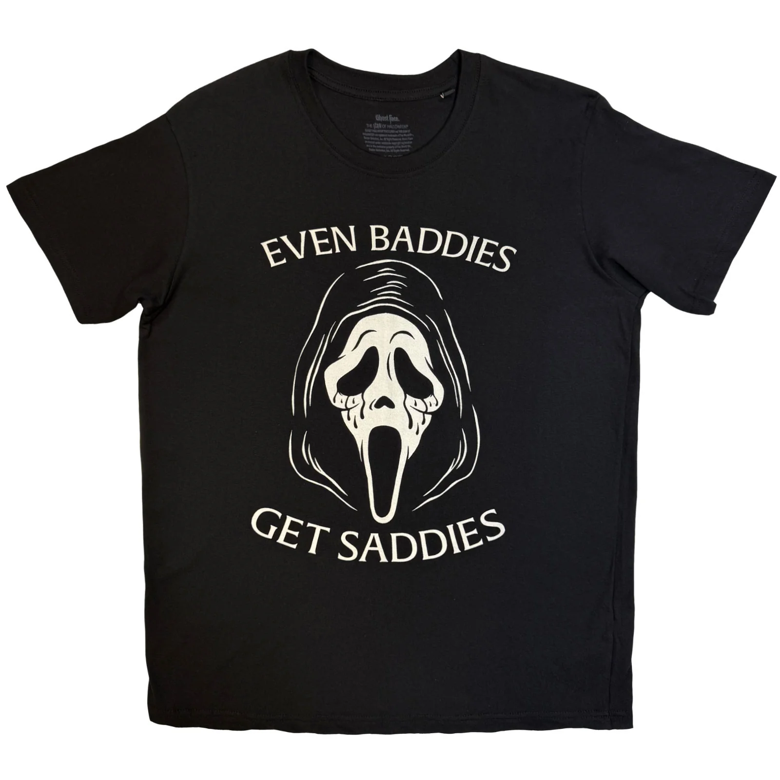 Ghostface Unisex T-Shirt: Even Baddies Get Saddies