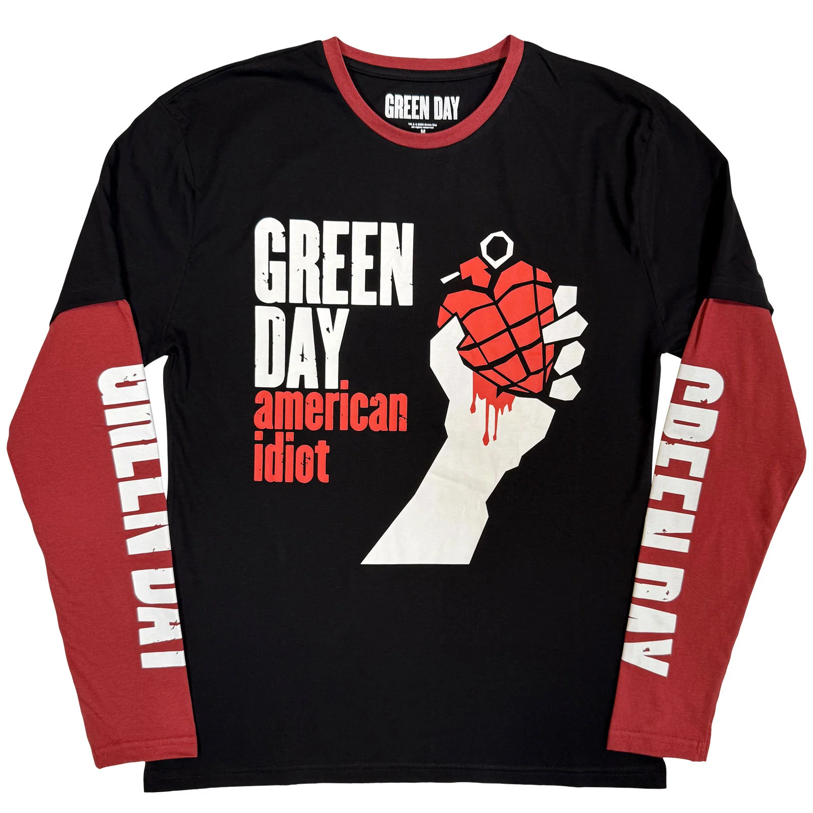 Green Day Unisex Layered Long Sleeve T-Shirt: American Idiot - Image 3