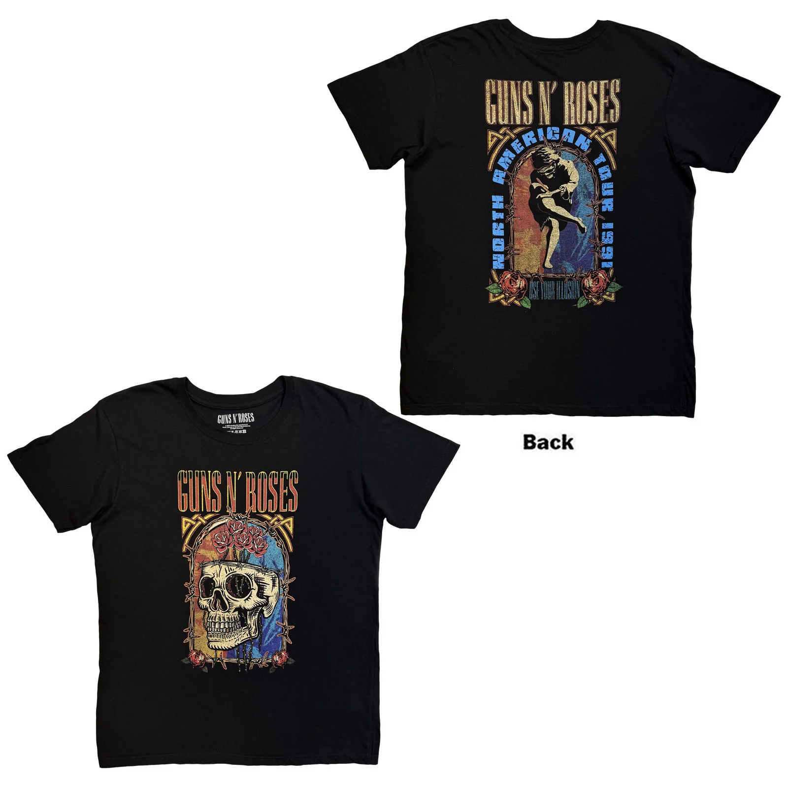 Guns N' Roses Unisex T-Shirt: North American Tour Skull
