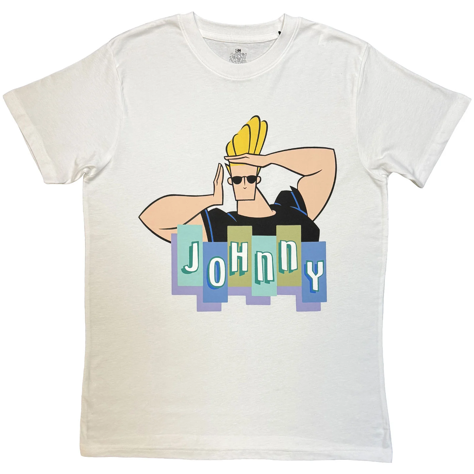 Johnny Bravo Unisex T-Shirt: Posing Logo
