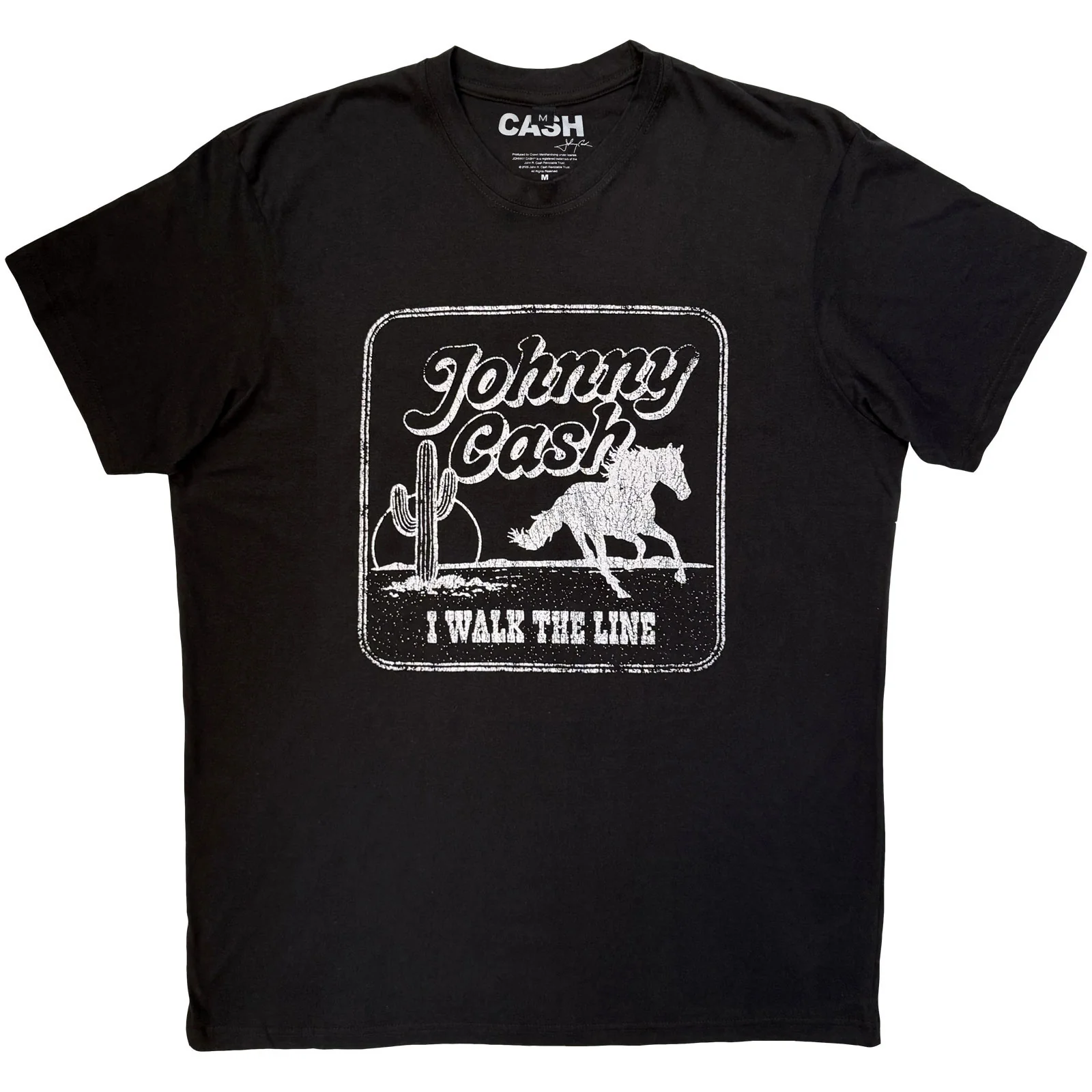 Johnny Cash Unisex Premium Carbon T-Shirt: I Walk The Line
