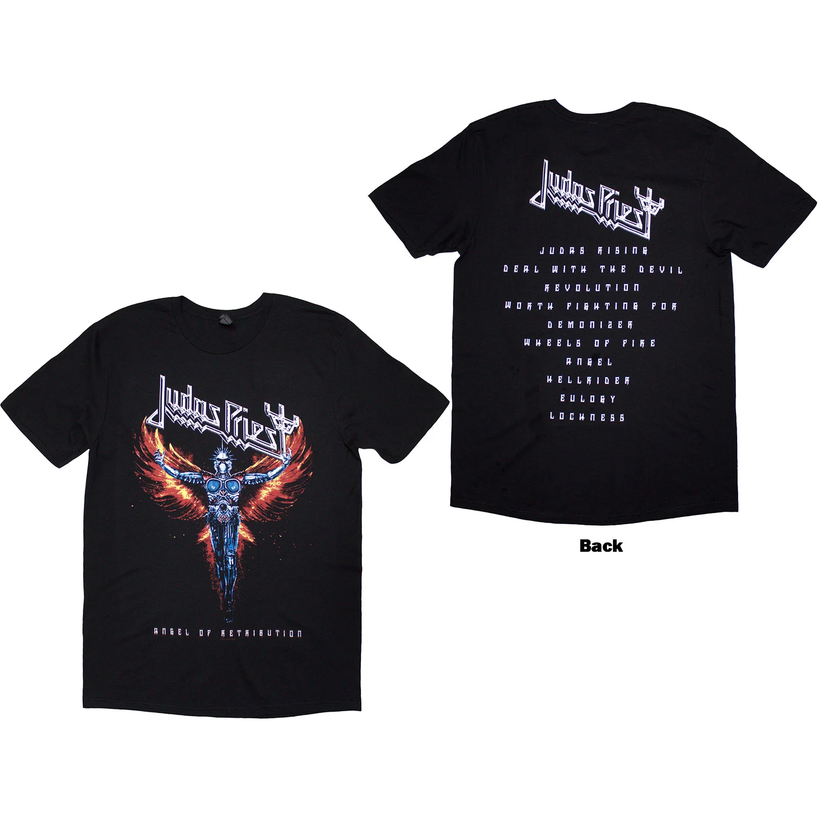 Judas Priest Unisex T-Shirt: Angel Of Retribution Tracklst