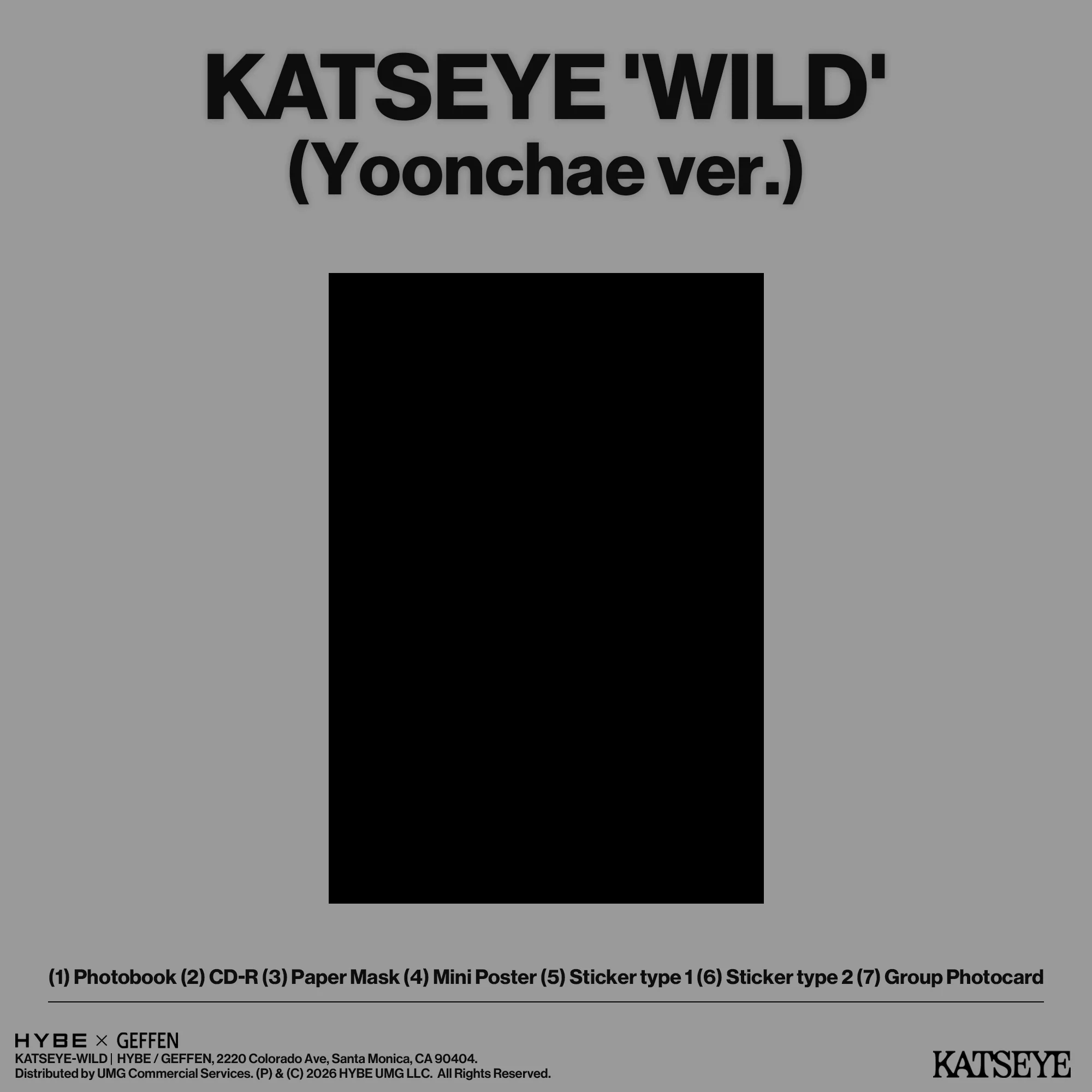 KATSEYE - WILD (Yoonchae Ver.) [CD]