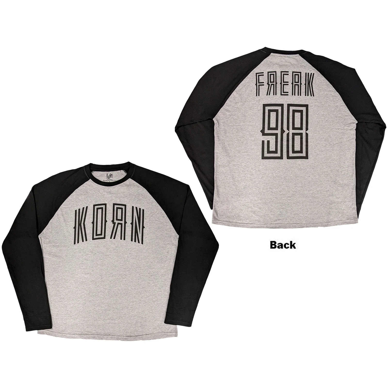 Korn Unisex Raglan T-Shirt: Freak '98