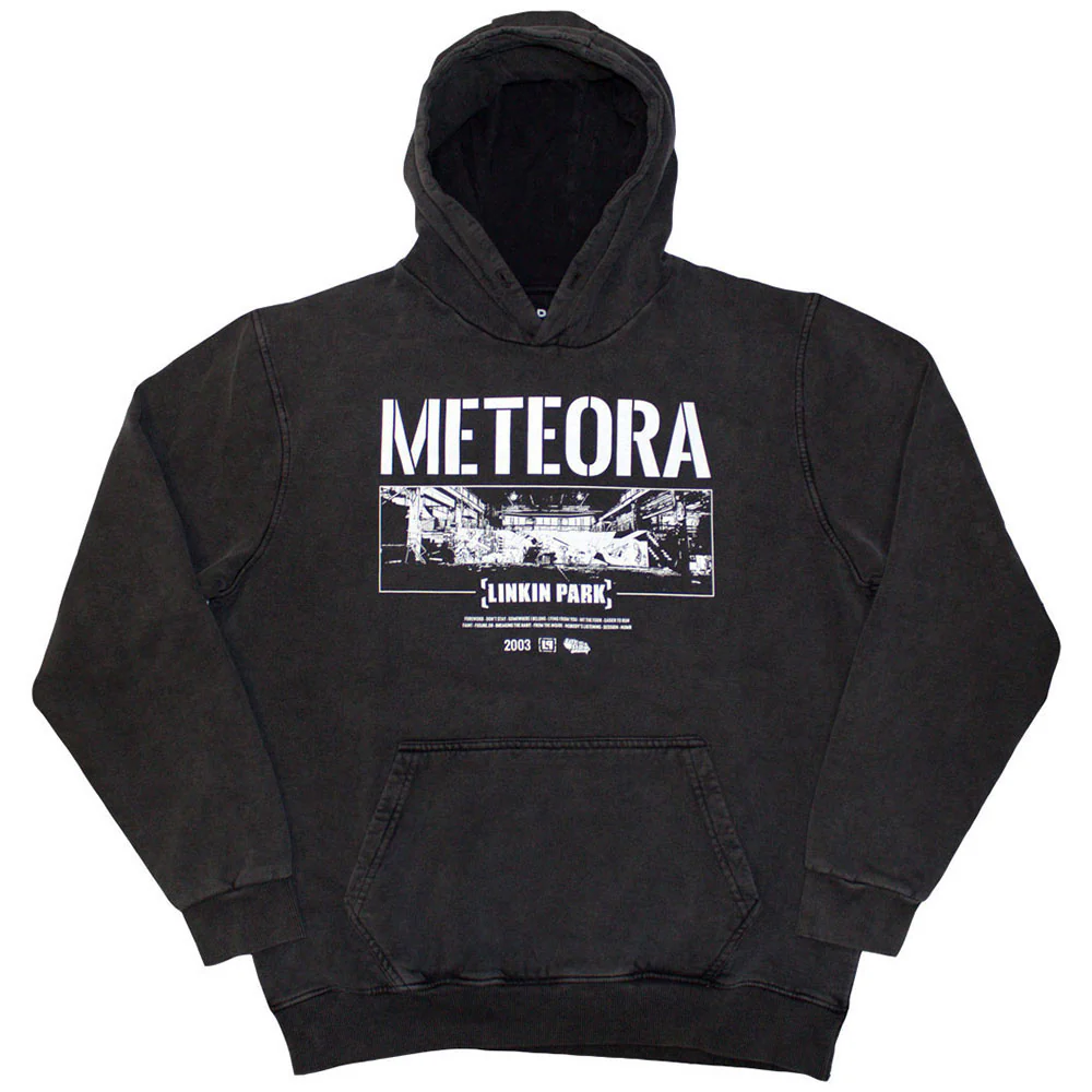Linkin Park Unisex Stone Wash Pullover Hoodie: Meteora Wall Art