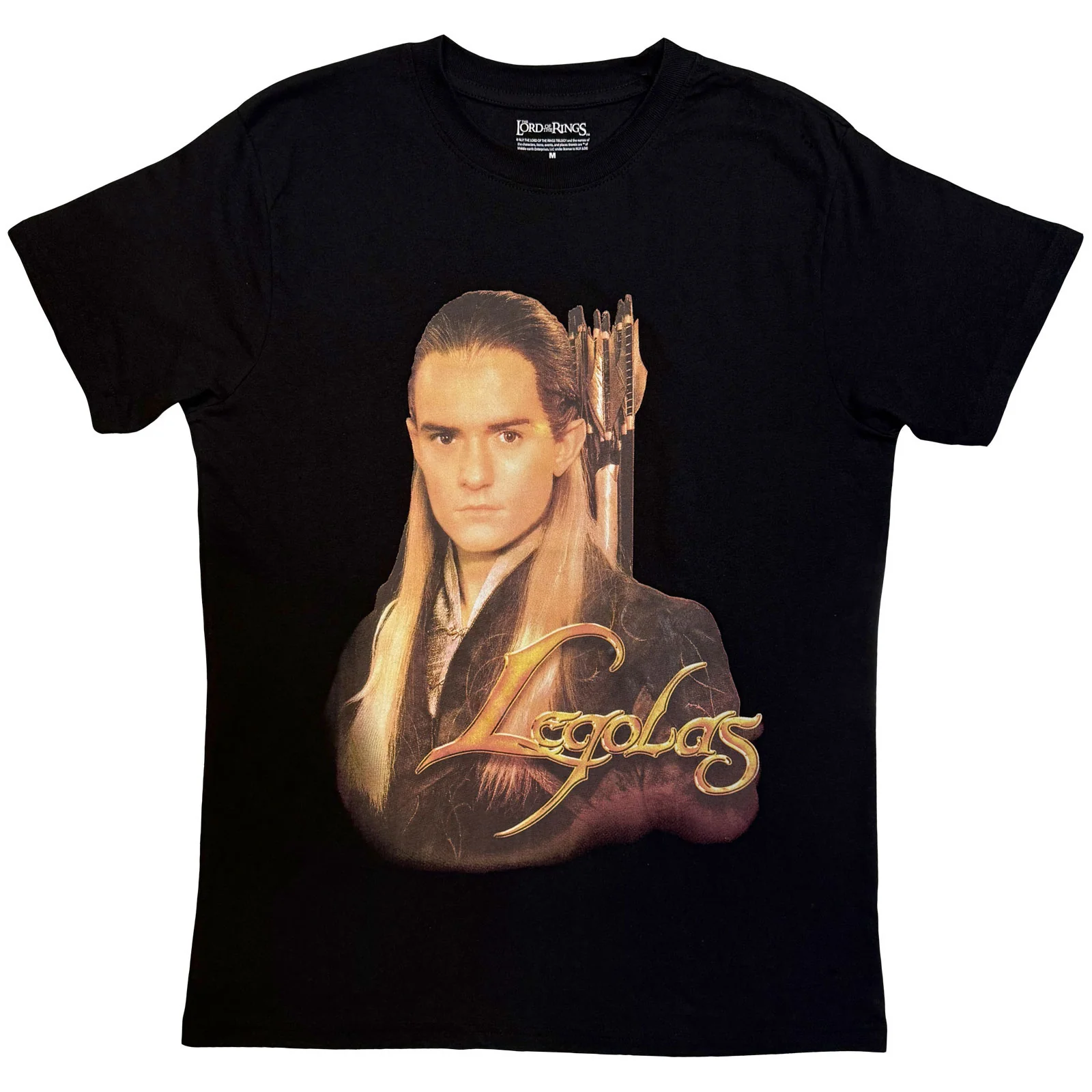 Lord of the Rings Unisex T-Shirt: Legolas Gold Text