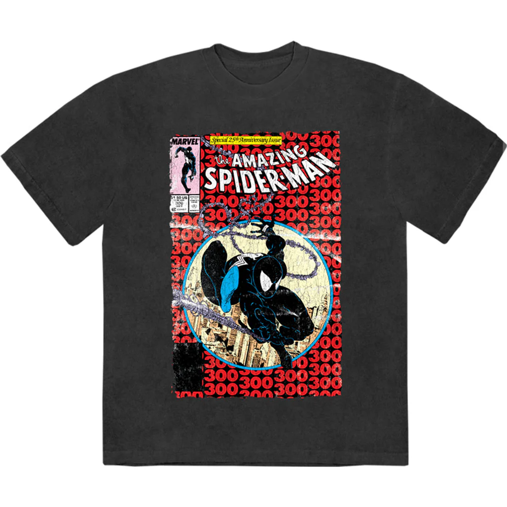 Marvel Comics Unisex Stone Wash T-Shirt: Amazing Spider-Man 25th Anniversay