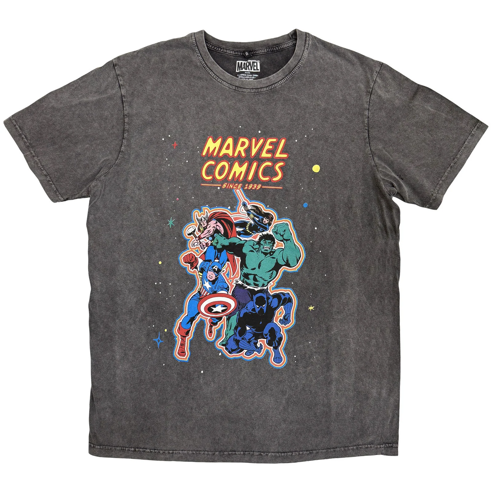 Marvel Comics Unisex Stone Wash T-Shirt: Avengers