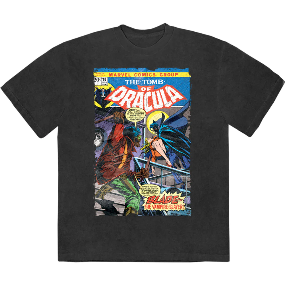 Marvel Comics Unisex Stone Wash T-Shirt: Tomb Of Dracula
