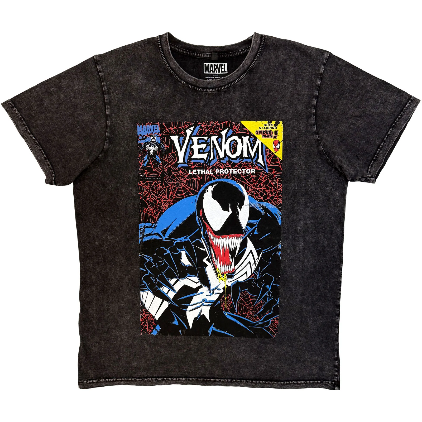 Marvel Comics Unisex Stone Wash T-Shirt: Venom Lethal Protector