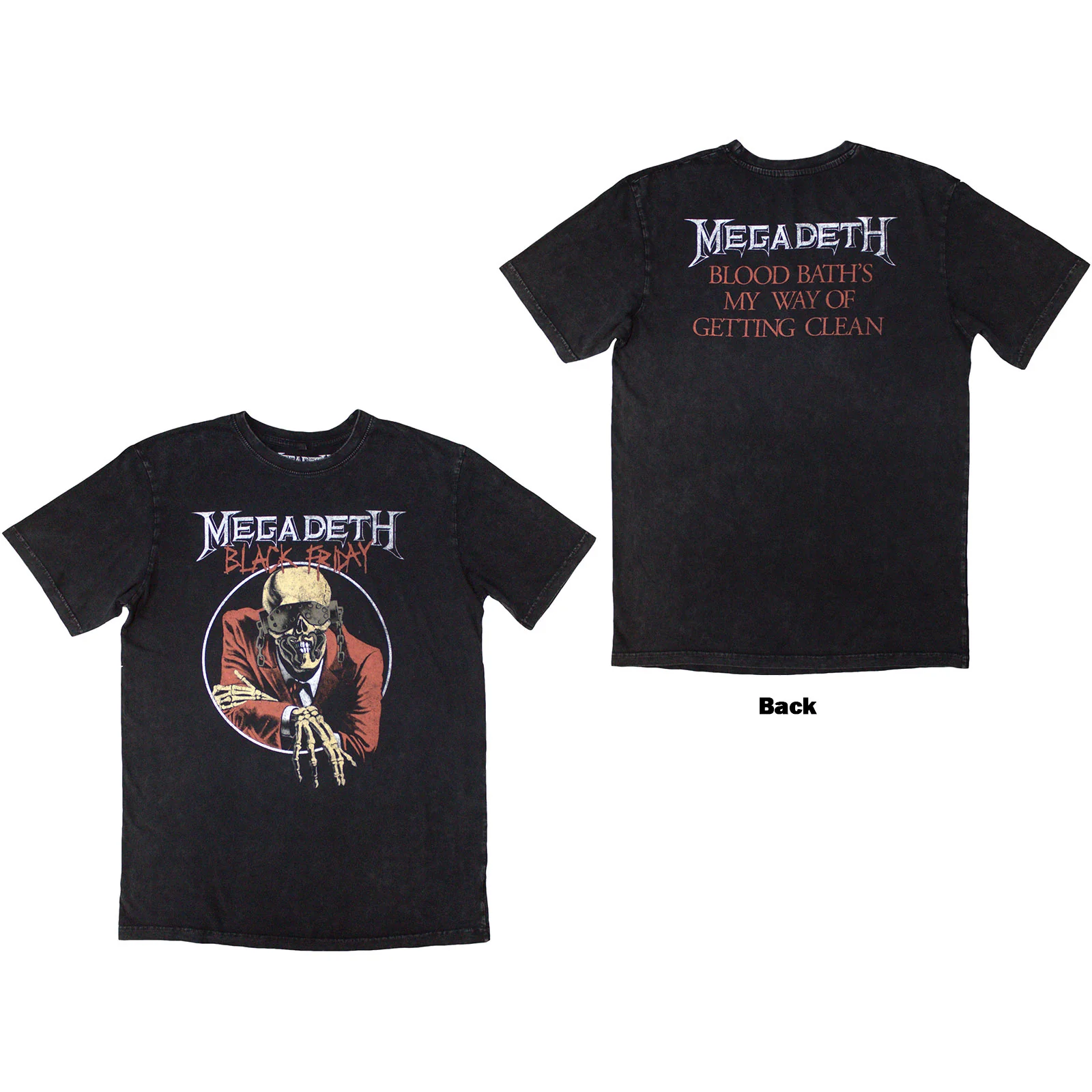 Megadeth Unisex Stone Wash T-Shirt: Black Friday