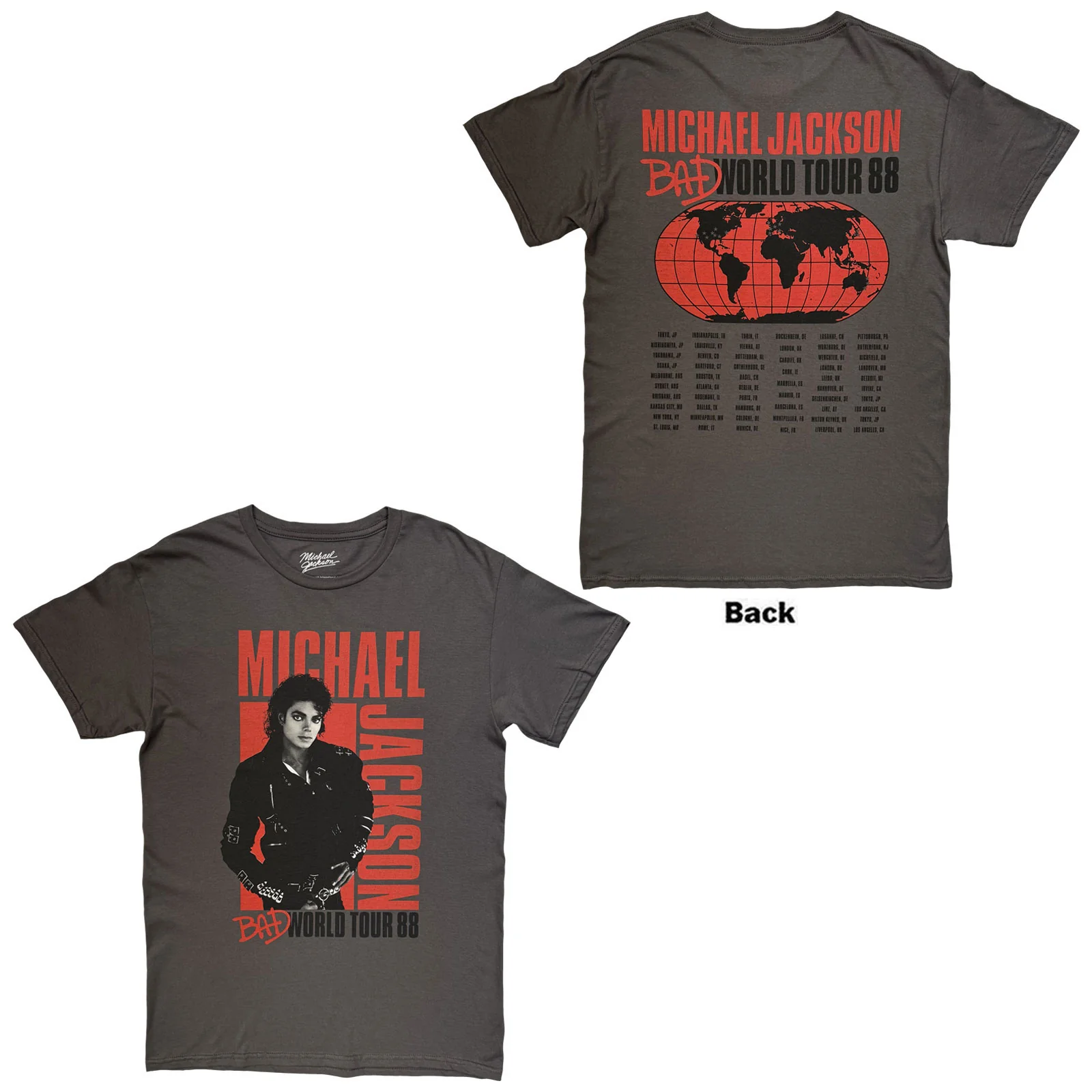Michael Jackson Unisex T-Shirt: Bad World Tour '88