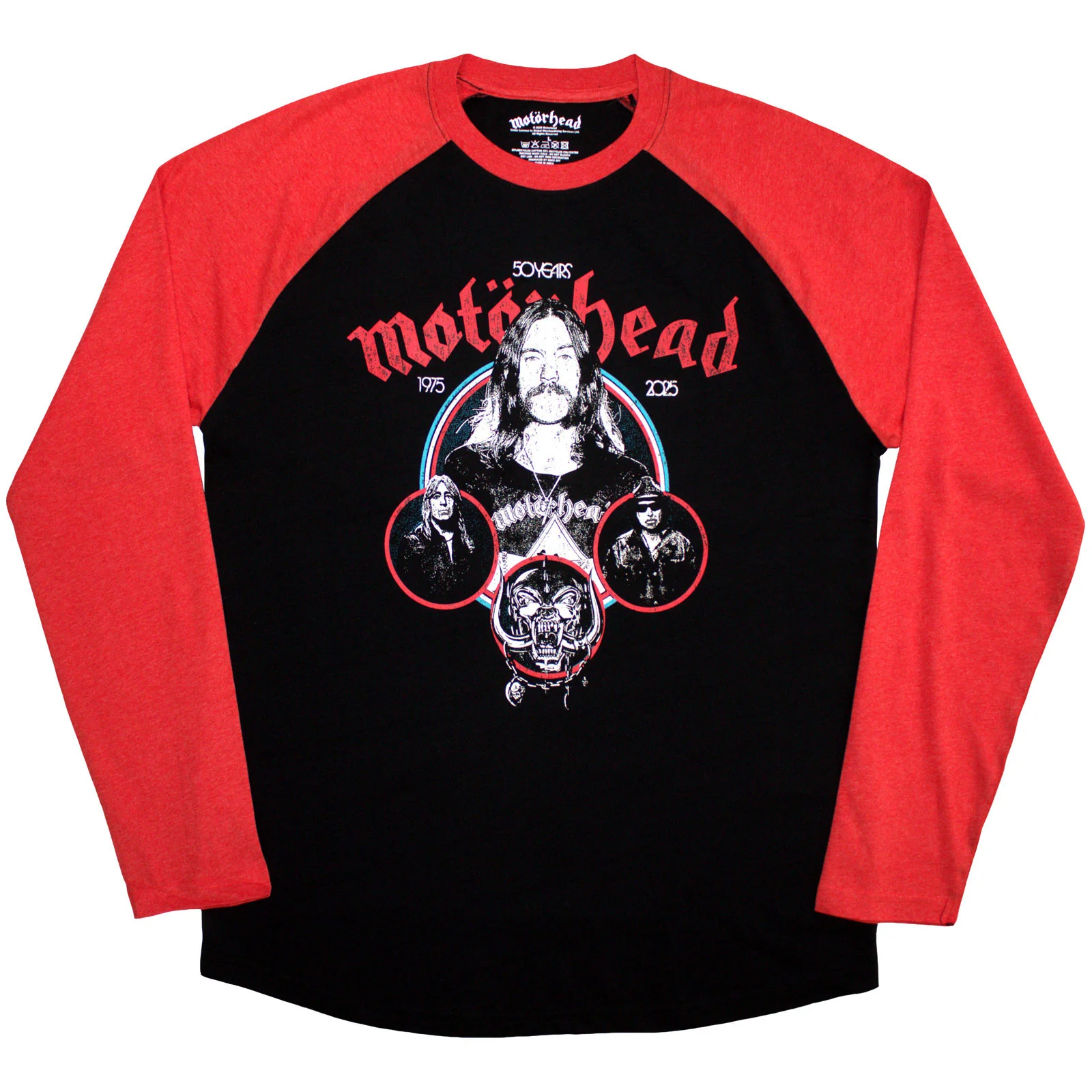 Motorhead Unisex Raglan T-Shirt: Band Circles