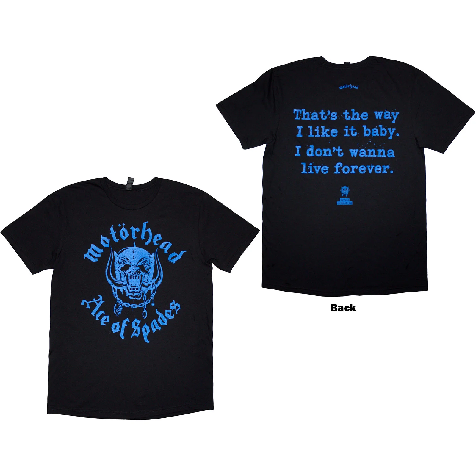 Motorhead Unisex T-Shirt: Ace Of Spades Lyric