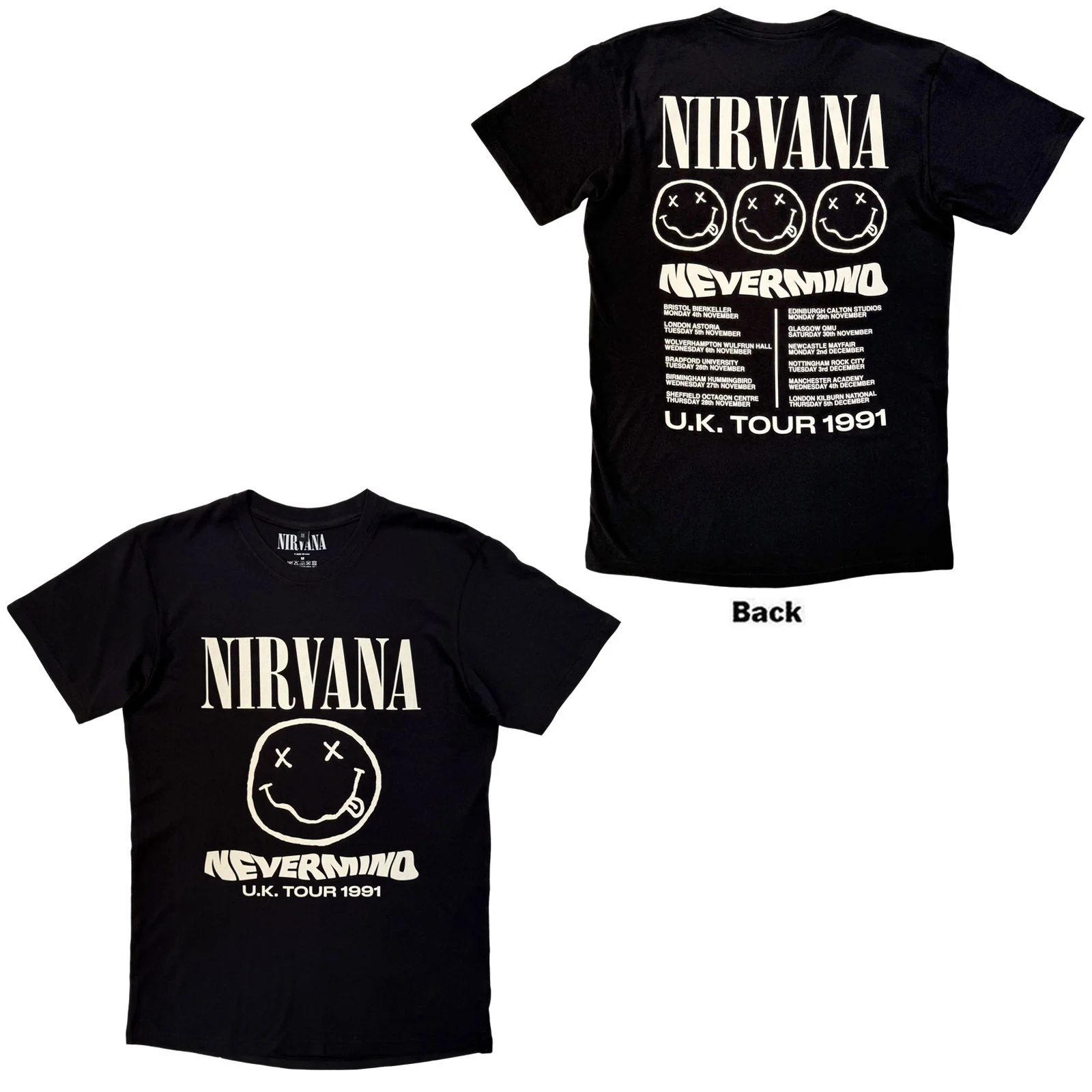 Nirvana Unisex Premium Carbon T-Shirt: Tour '91