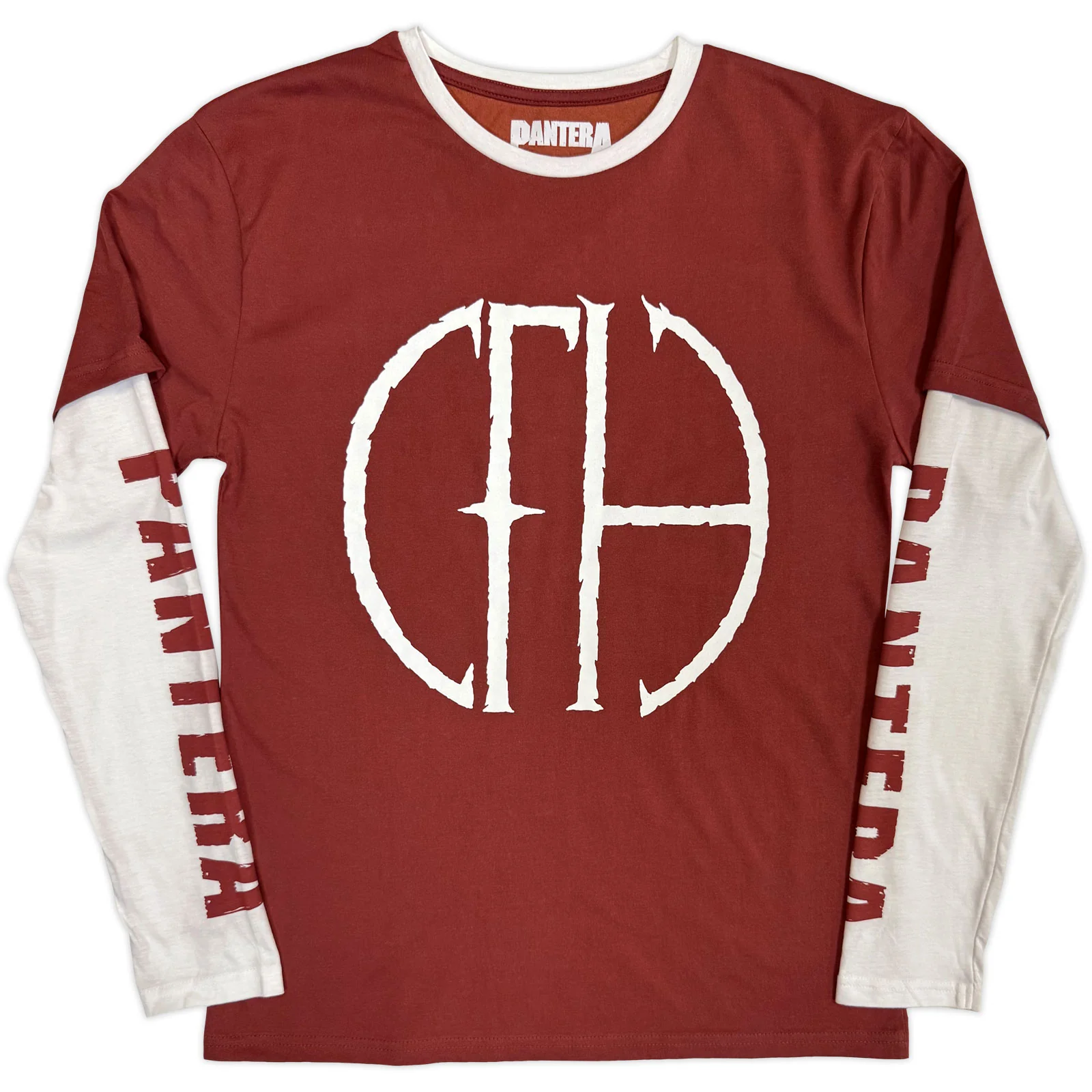 Pantera Unisex Layered Long Sleeve T-Shirt: Frayed Logo