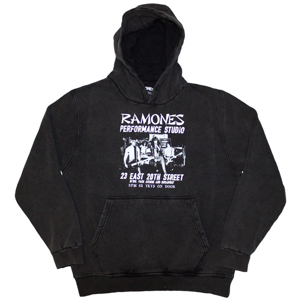Ramones Unisex Stone Wash Pullover Hoodie: East Village