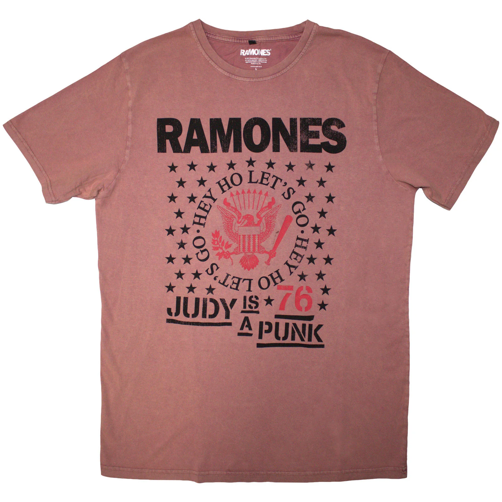 Ramones Unisex Stone Wash T-Shirt: Hey Ho Judy