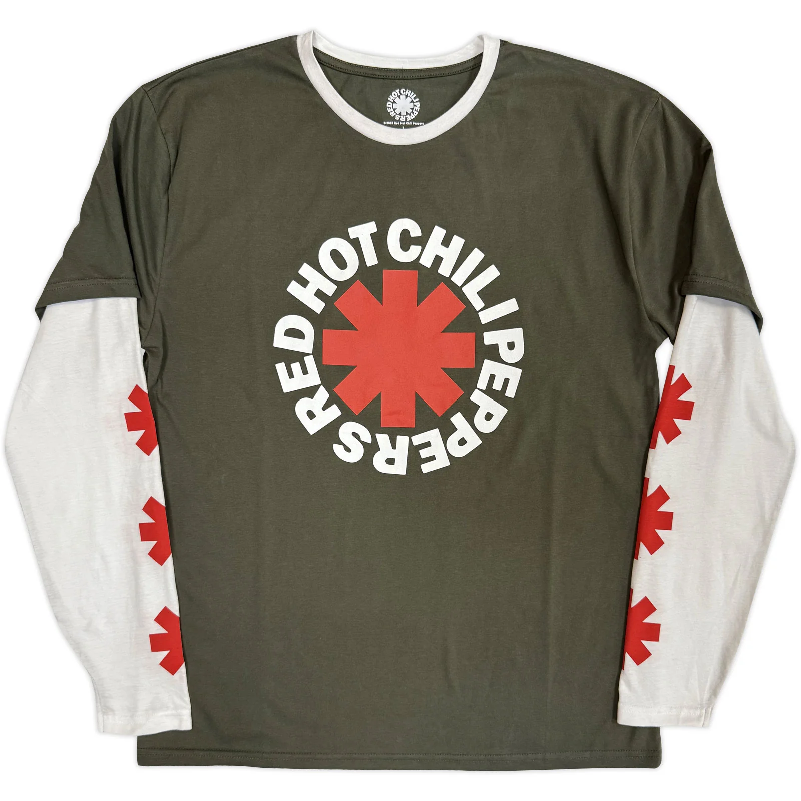 Red Hot Chili Peppers Unisex Layered Long Sleeve T-Shirt: Classic Asterisk