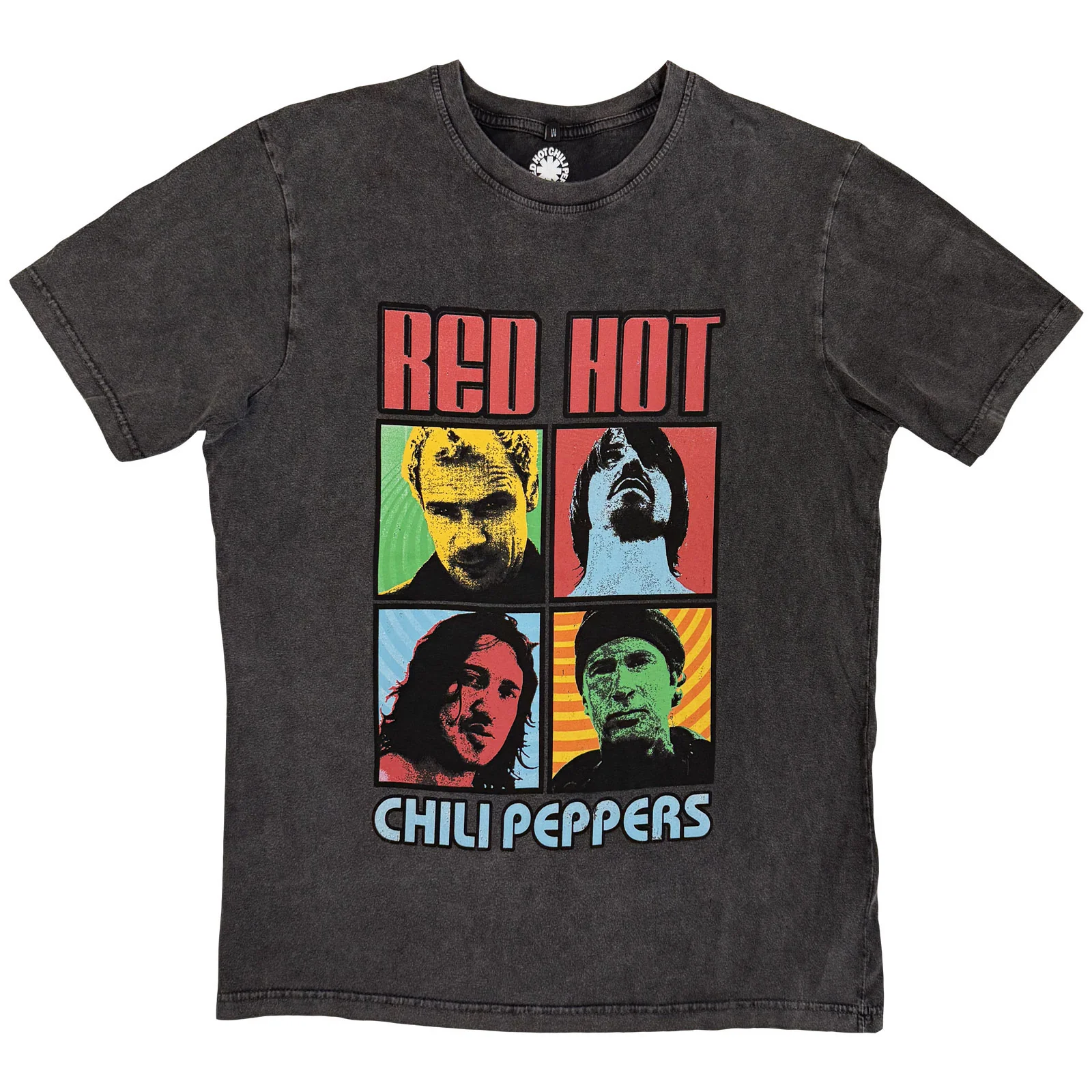 Red Hot Chili Peppers Unisex Stone Wash T-Shirt: Portrait Photos