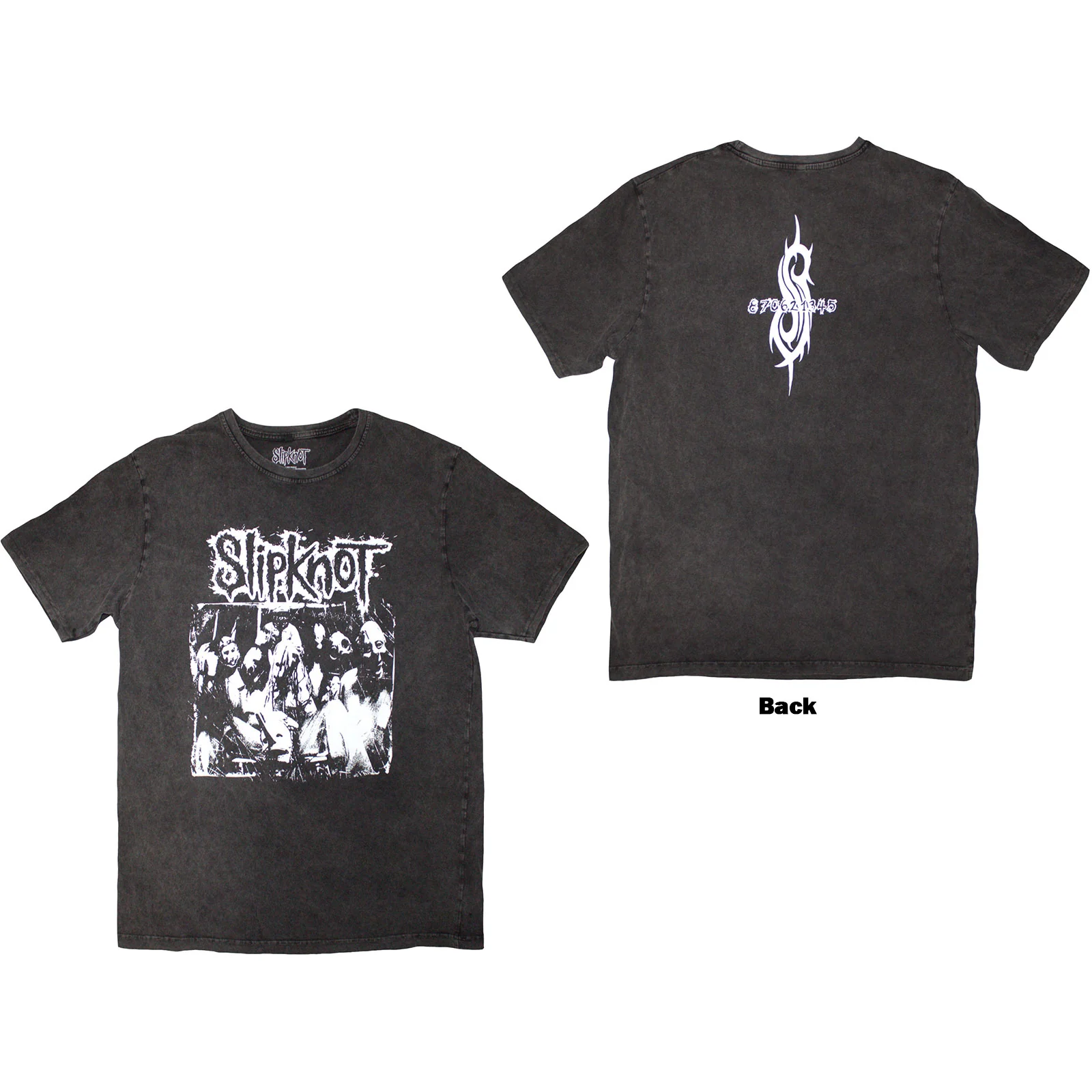 Slipknot Unisex Stone Wash T-Shirt: Album Splatter