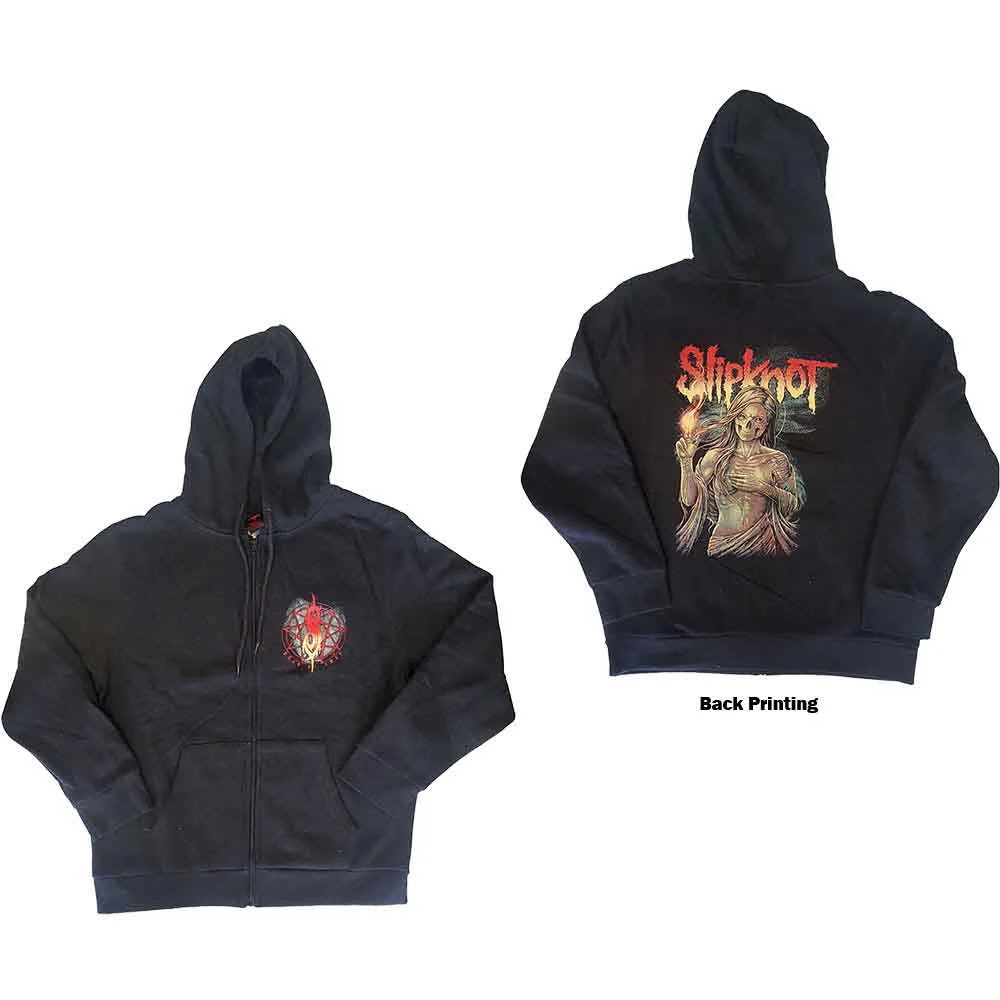 Slipknot Unisex Zipped Hoodie: Burn Me Away