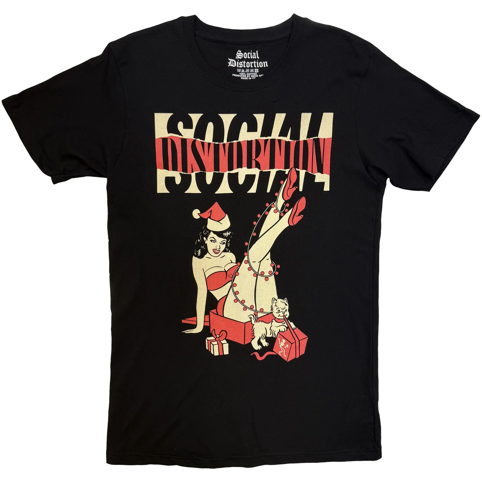 Social Distortion Unisex T-Shirt: Pin Up Holiday