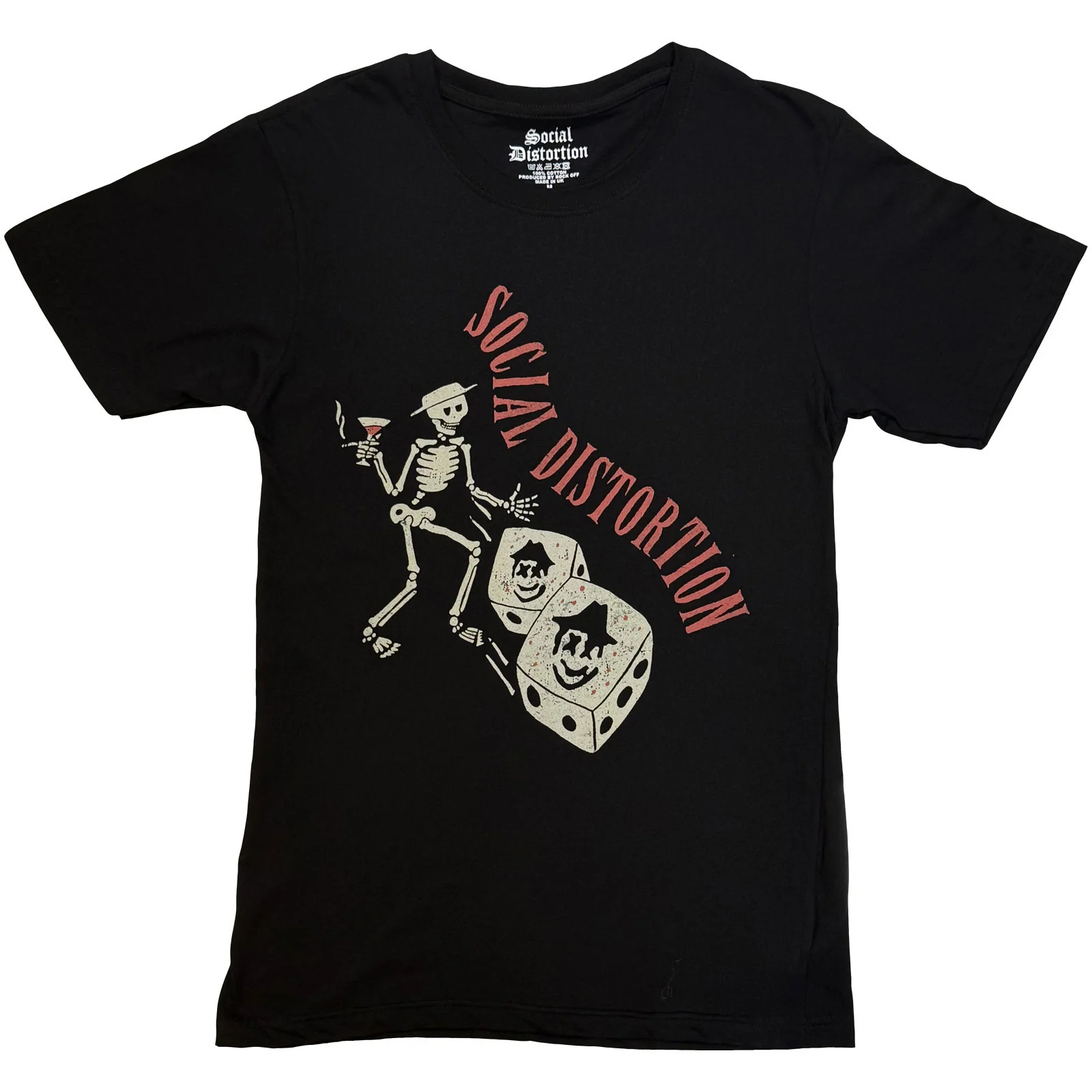 Social Distortion Unisex T-Shirt: Skully Dice Vintage