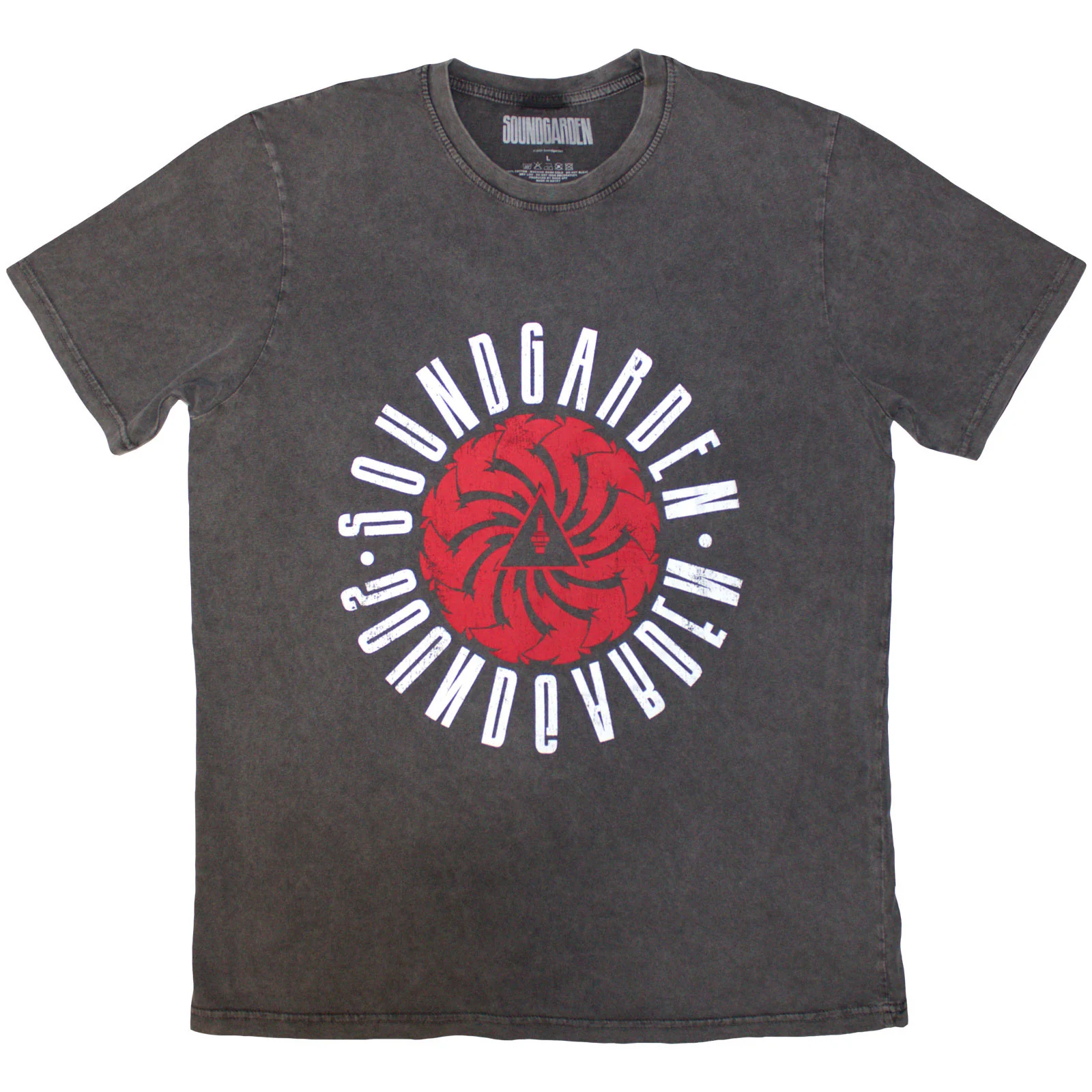 Soundgarden Unisex Stone Wash T-Shirt: Circle Logo