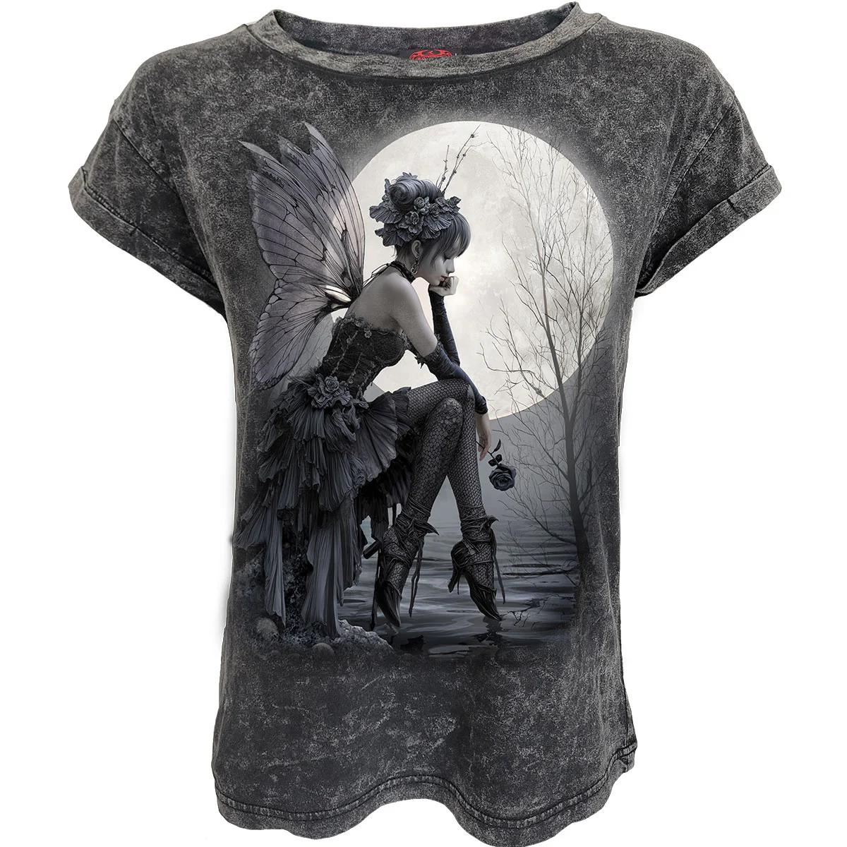 Spiral Ladies Acid Wash T-Shirt: Reflections