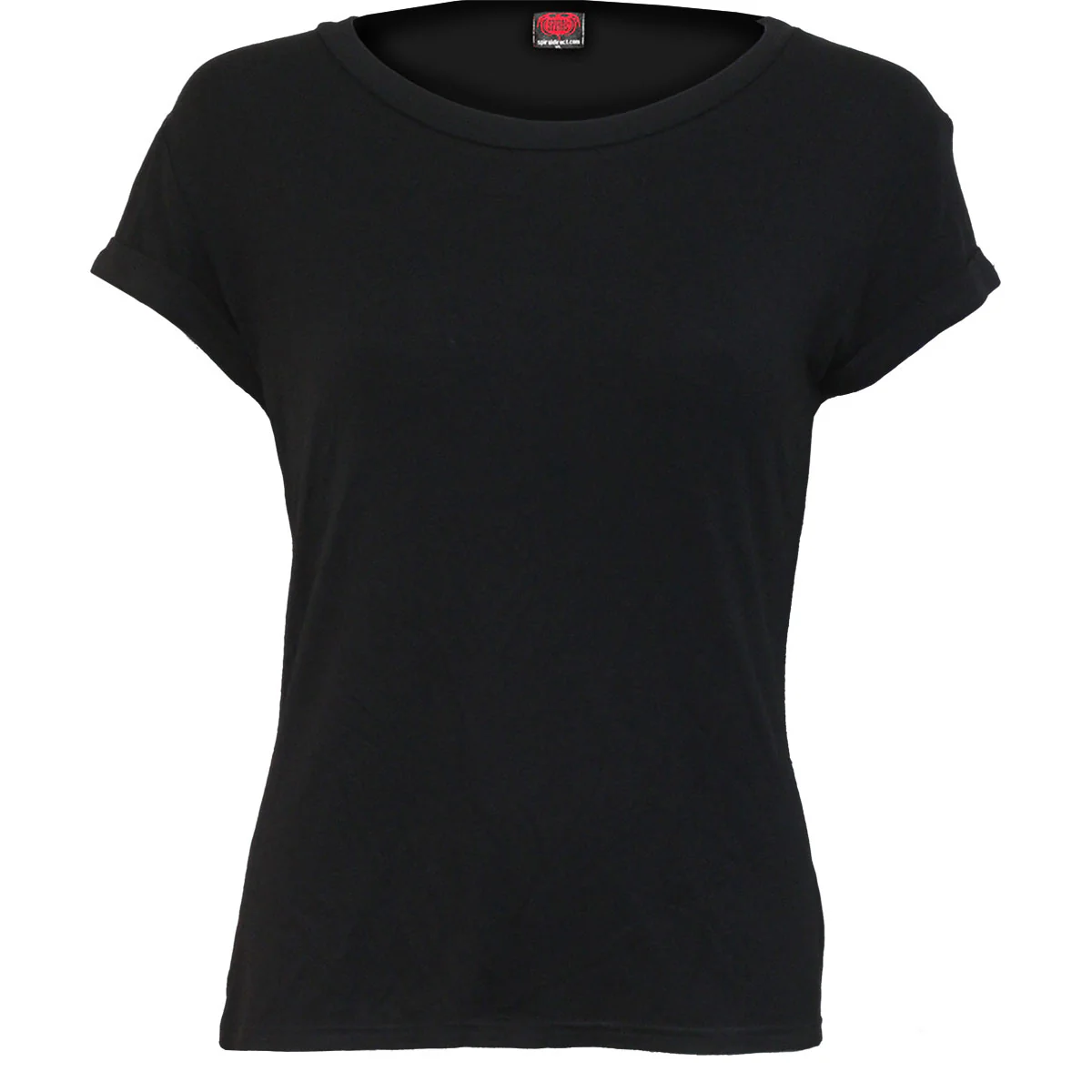Spiral Ladies Boatneck Cap Sleeve T-Shirt: Plain