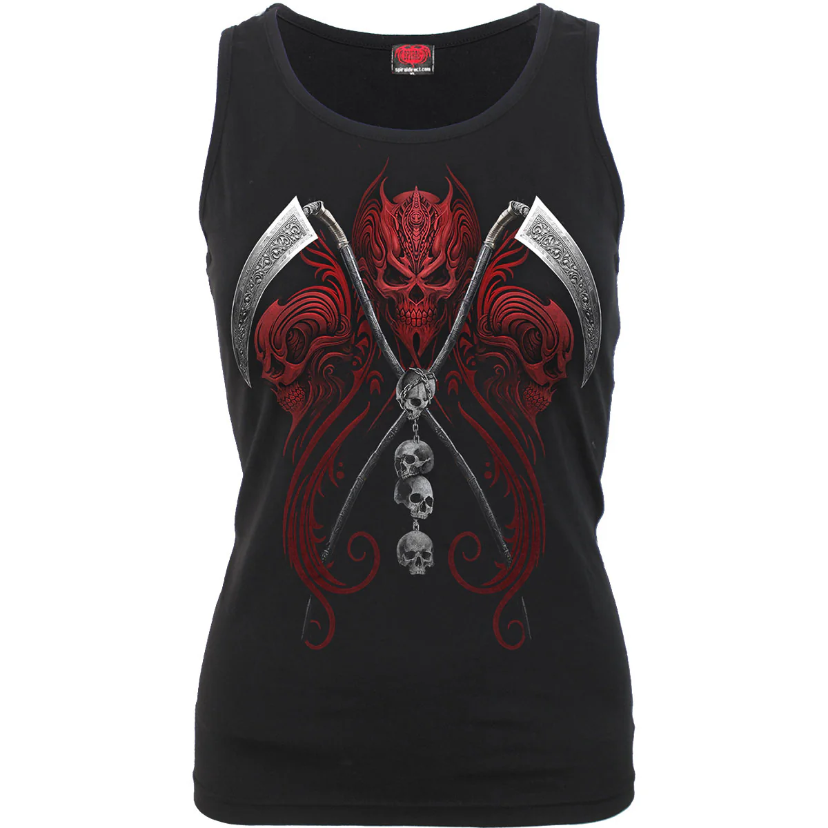 Spiral Ladies Razor Back Vest T-Shirt: Reaperess