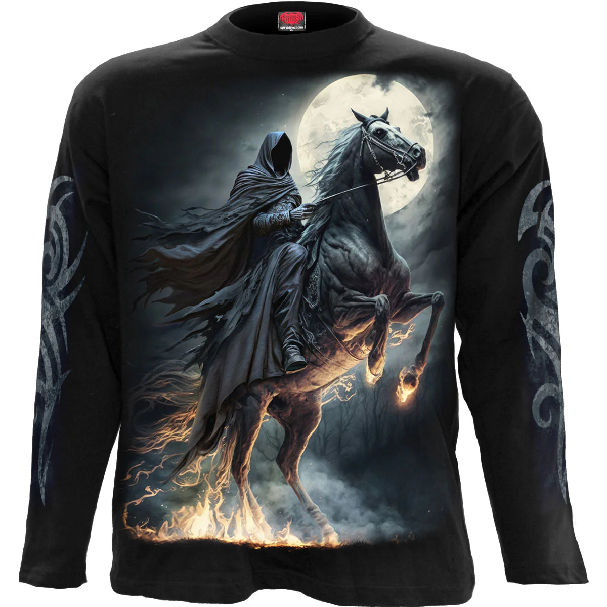 Spiral Unisex Long Sleeve T-Shirt: Shadow Rider - Image 3